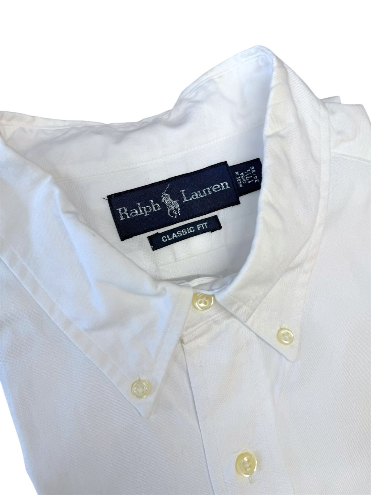 Camisa Polo R.L hombre Algodón Blanca