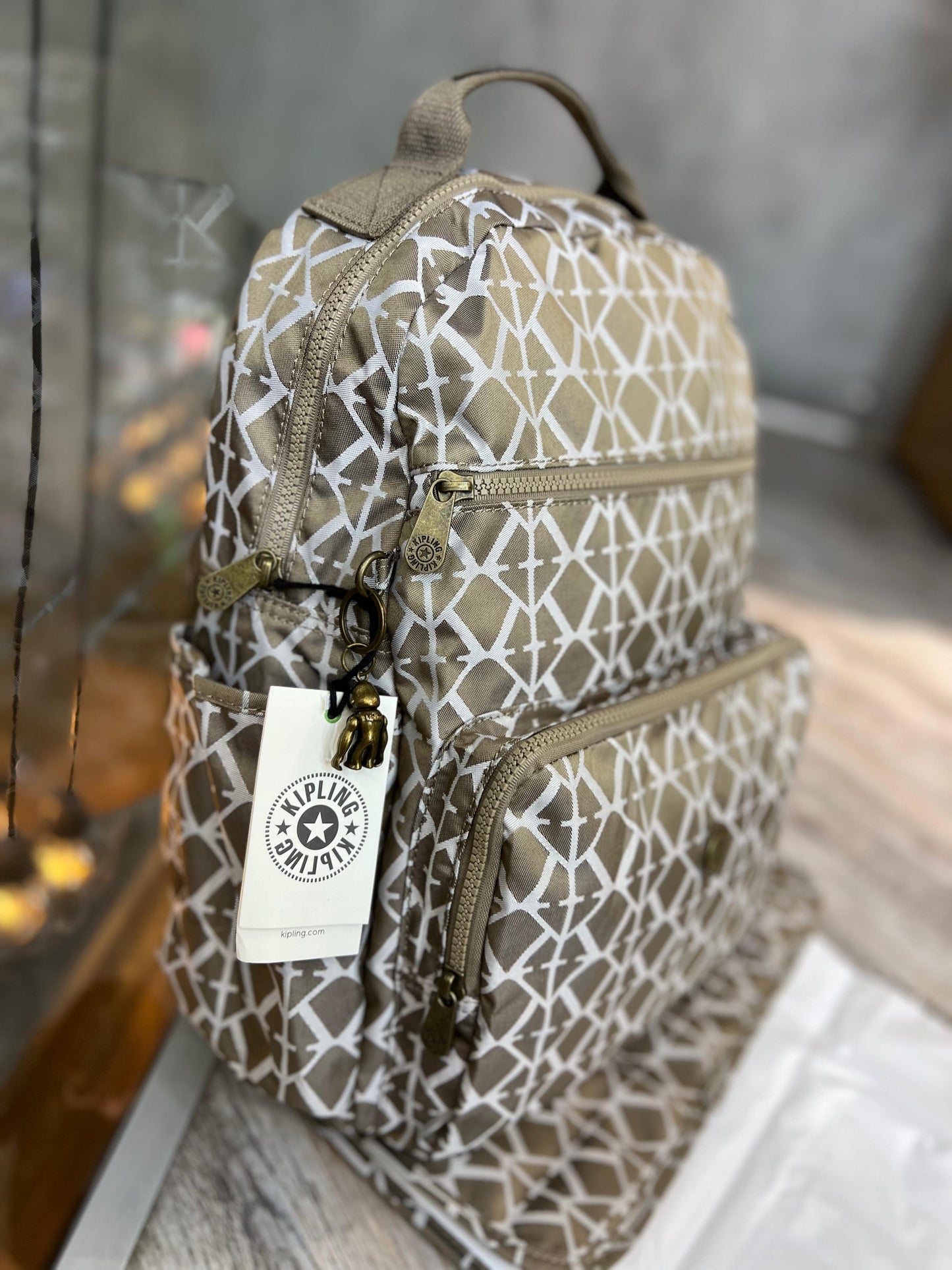 Pañalera Morral Dorada Estampada