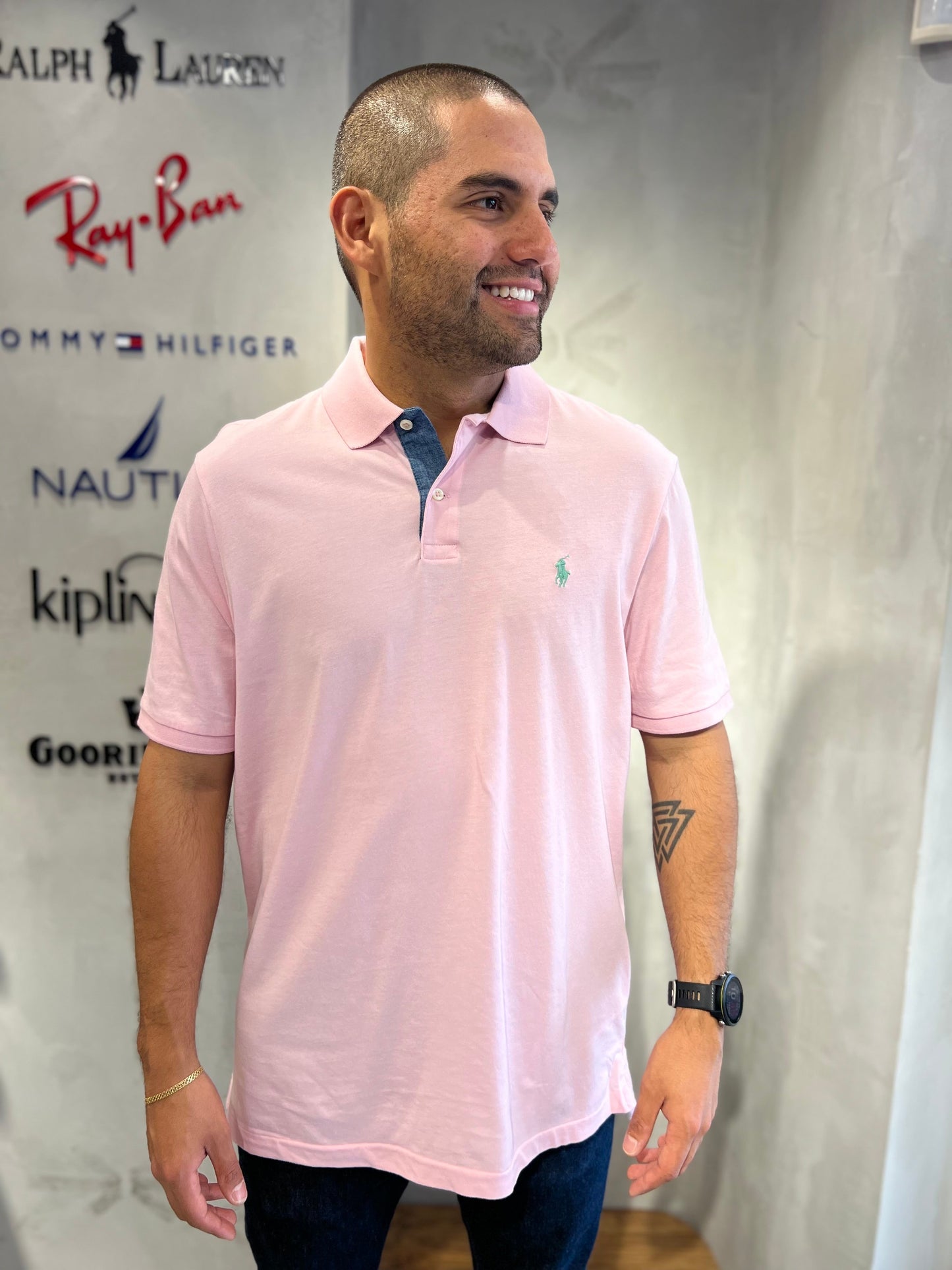 Polo R.L hombre Rosado