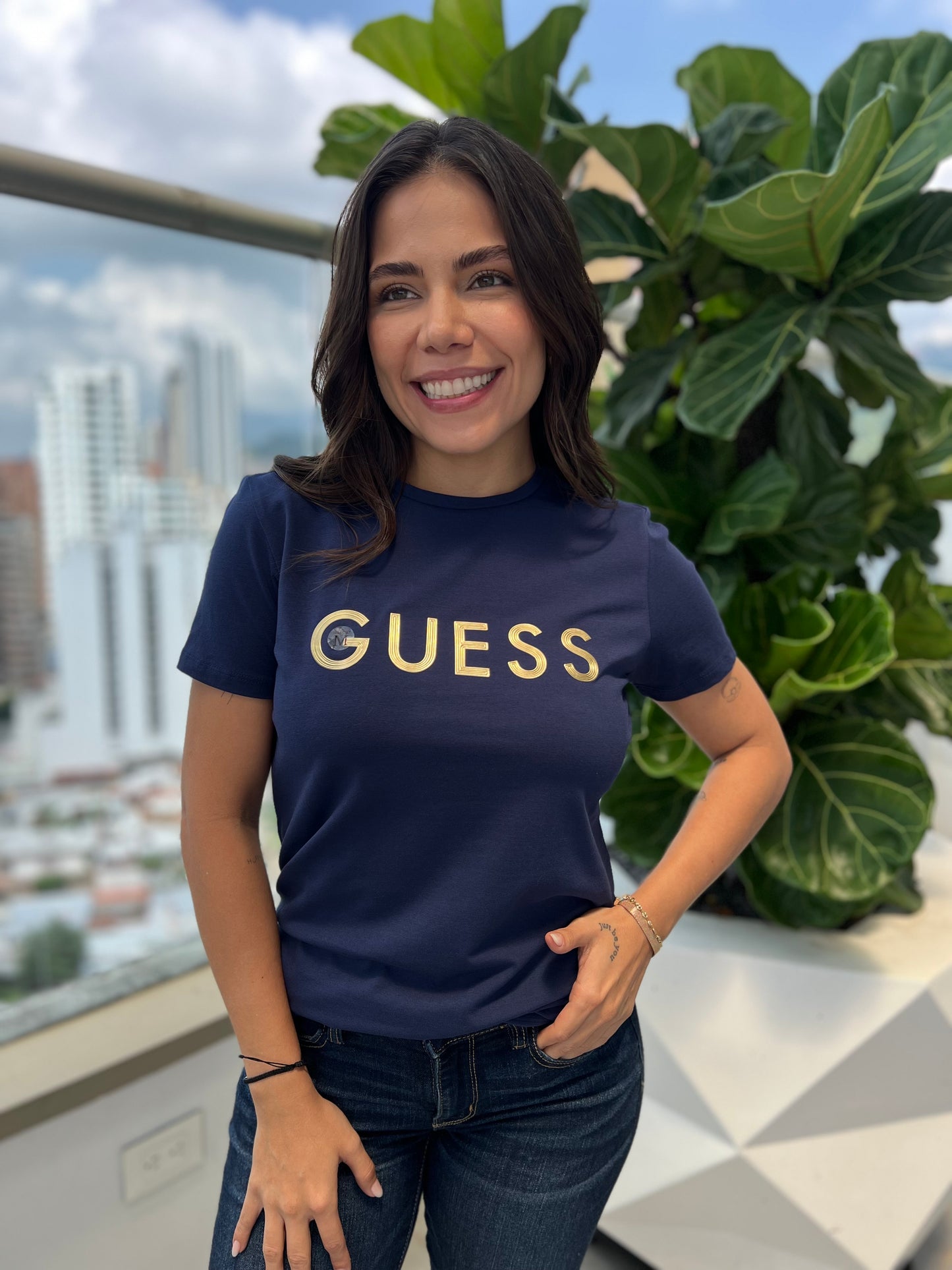 Camiseta Guess Mujer Azul