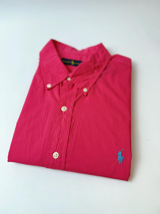 Camisa Polo R.L hombre Algodón Fuscia