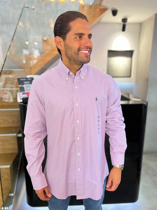 Camisa Polo R.L hombre Algodón Custom Fit