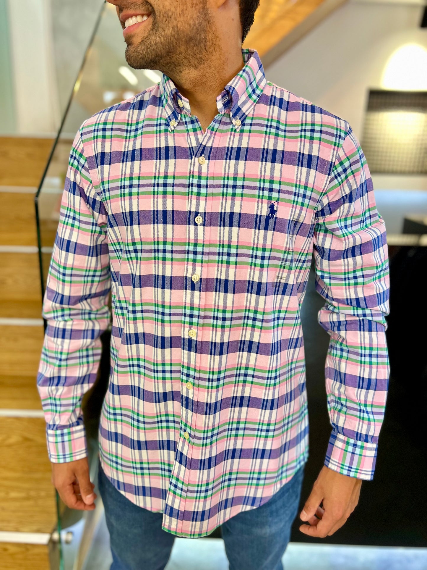 Camisa Polo R.L hombre Oxford