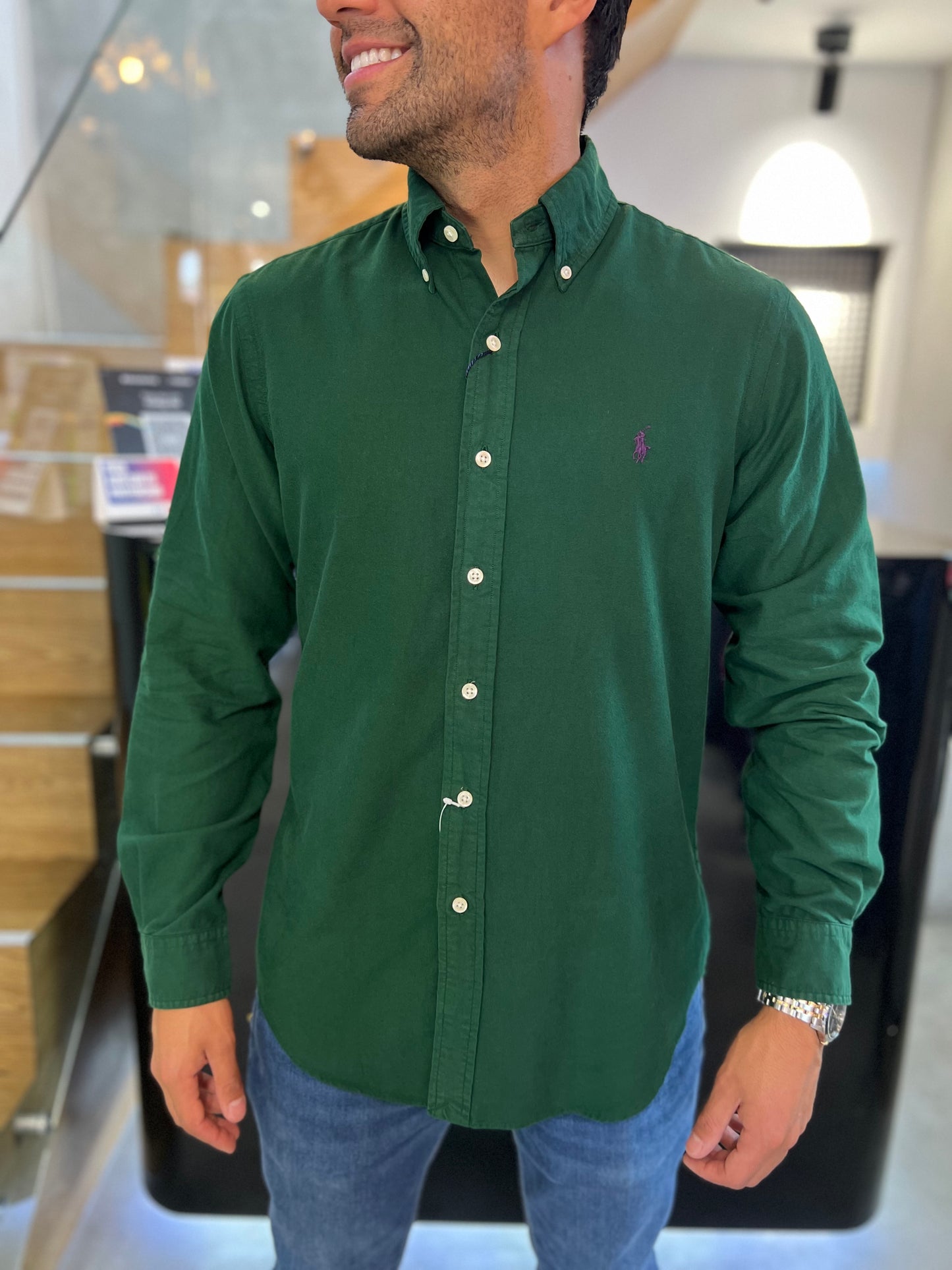 Camisa Polo R.L hombre Oxford