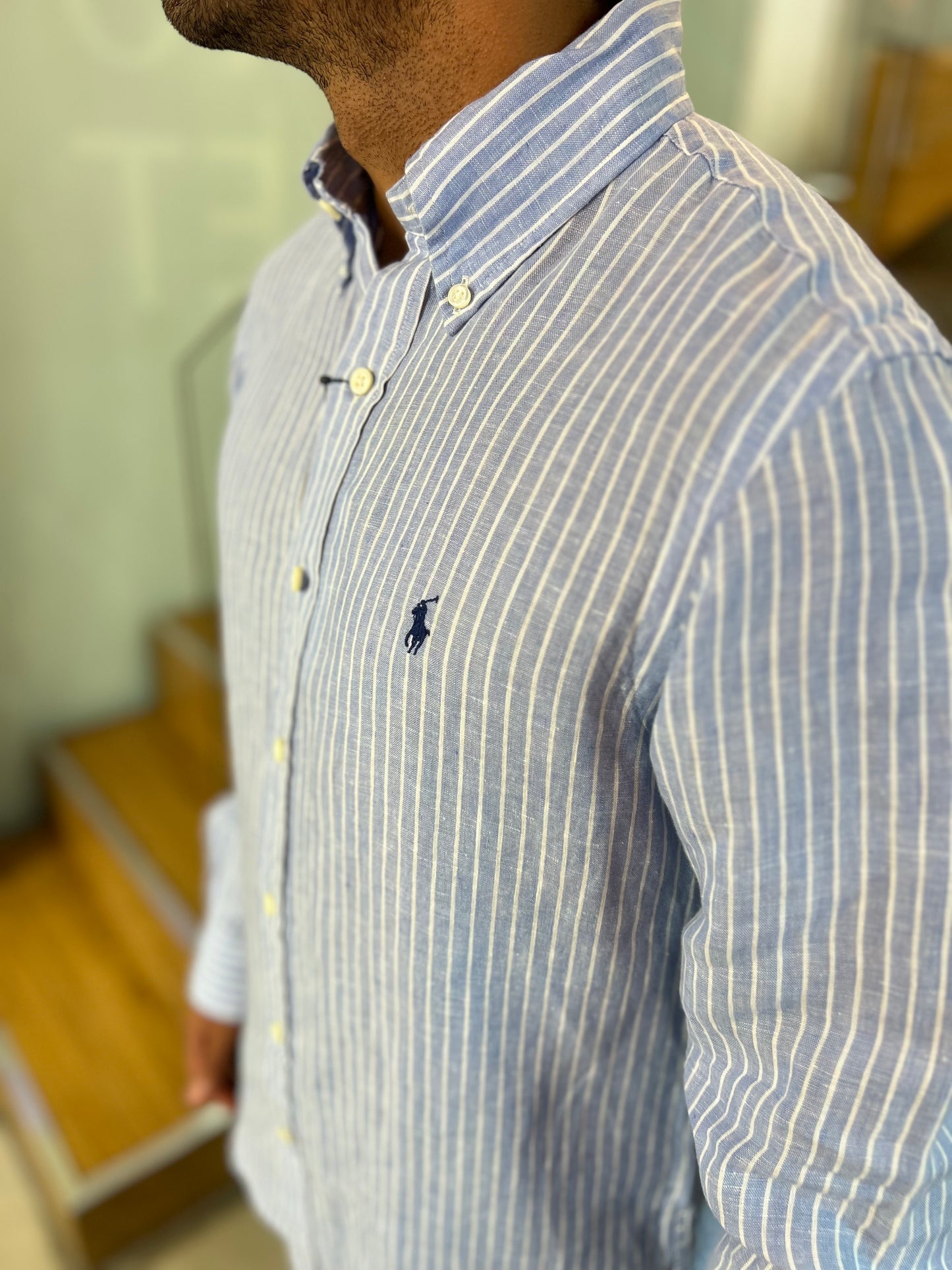 Camisa Polo R.L hombre Lino Custom Fit