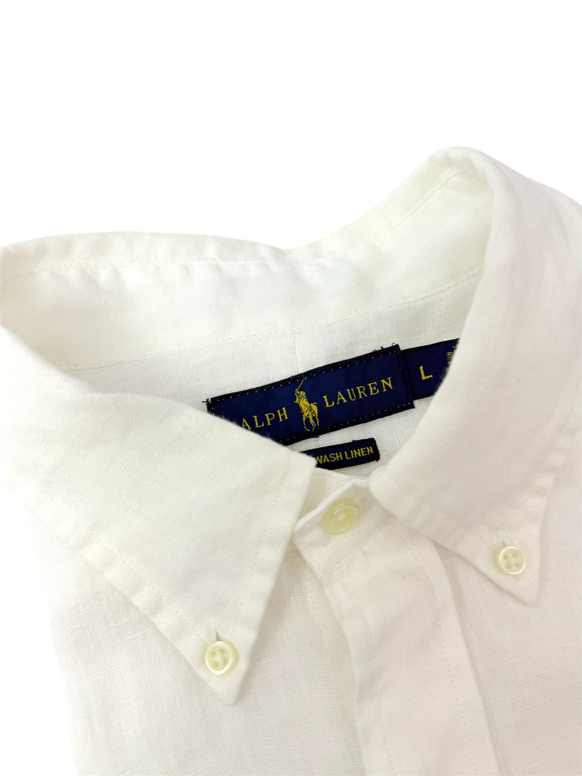 Camisa Polo R.L hombre Manga Corta Lino