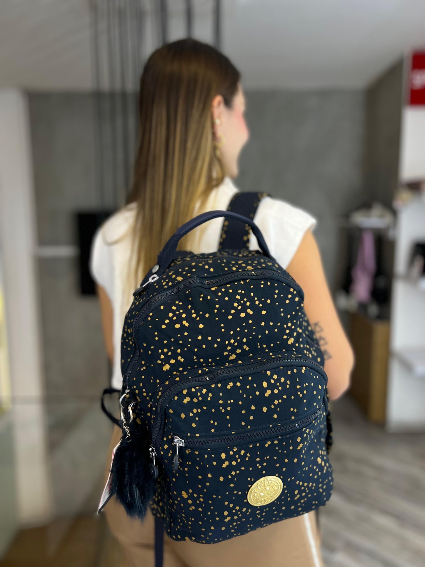 Morral talla M Azul Estampado