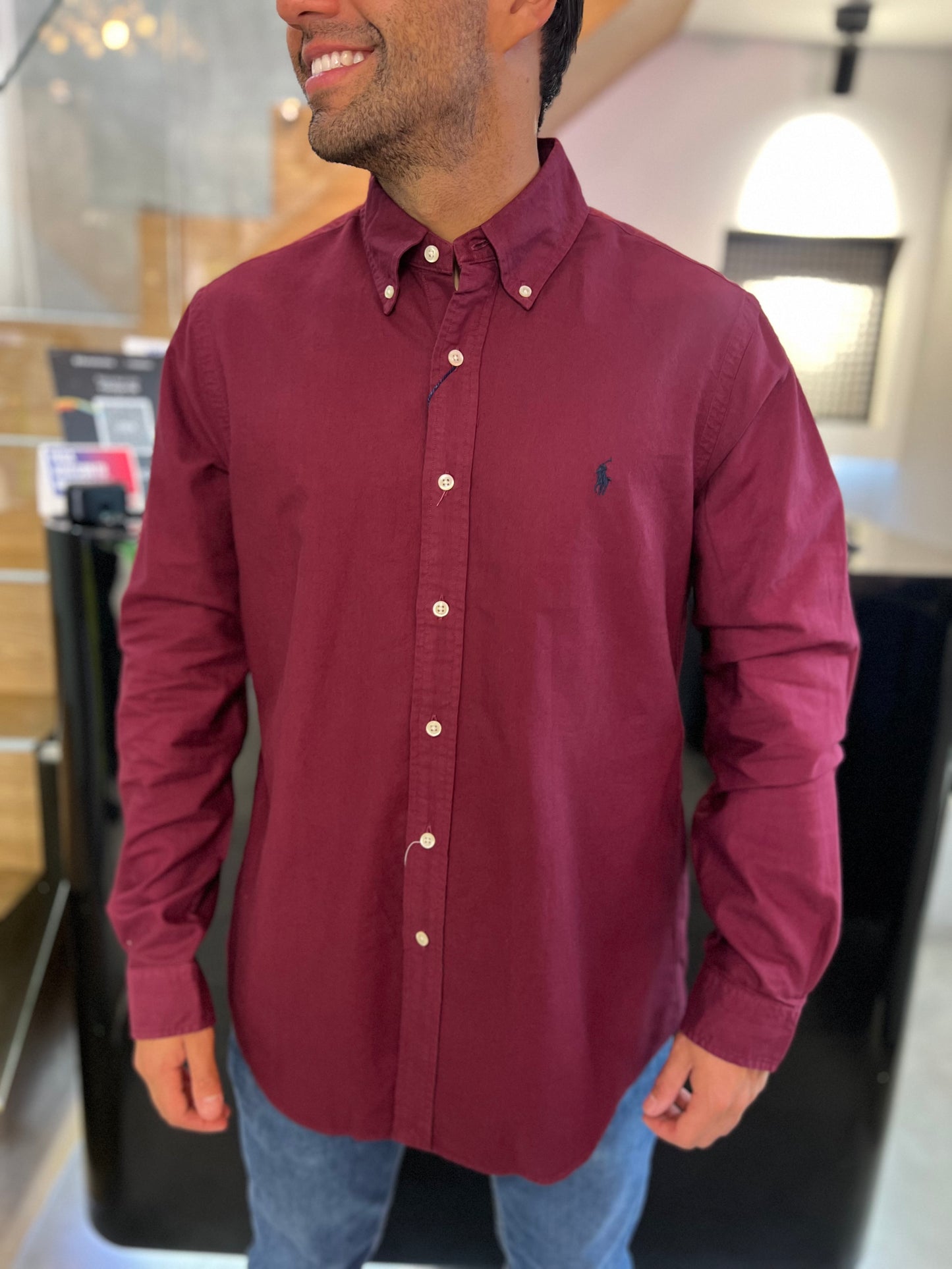 Camisa Polo R.L hombre Oxford