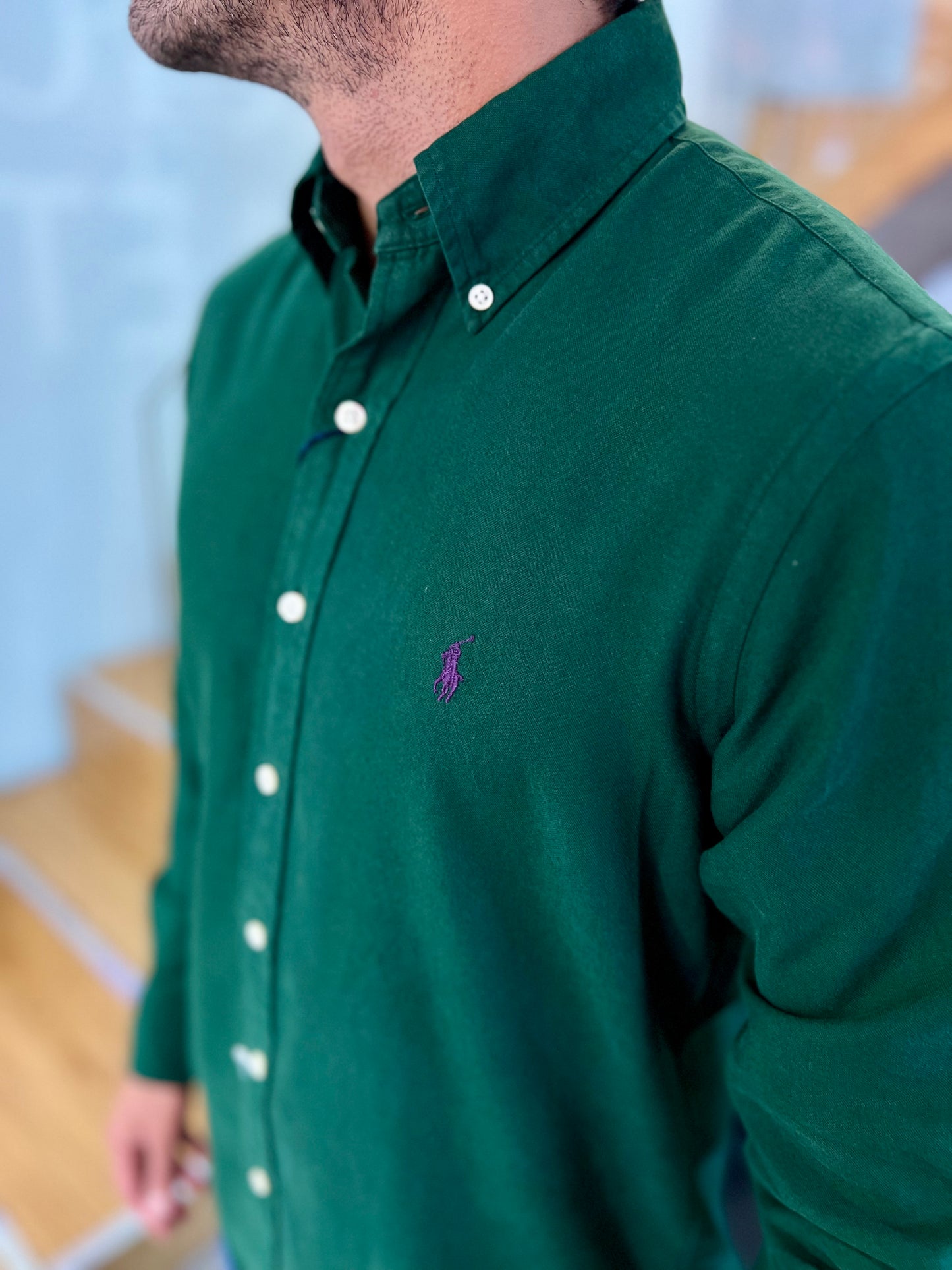 Camisa Polo R.L hombre Oxford