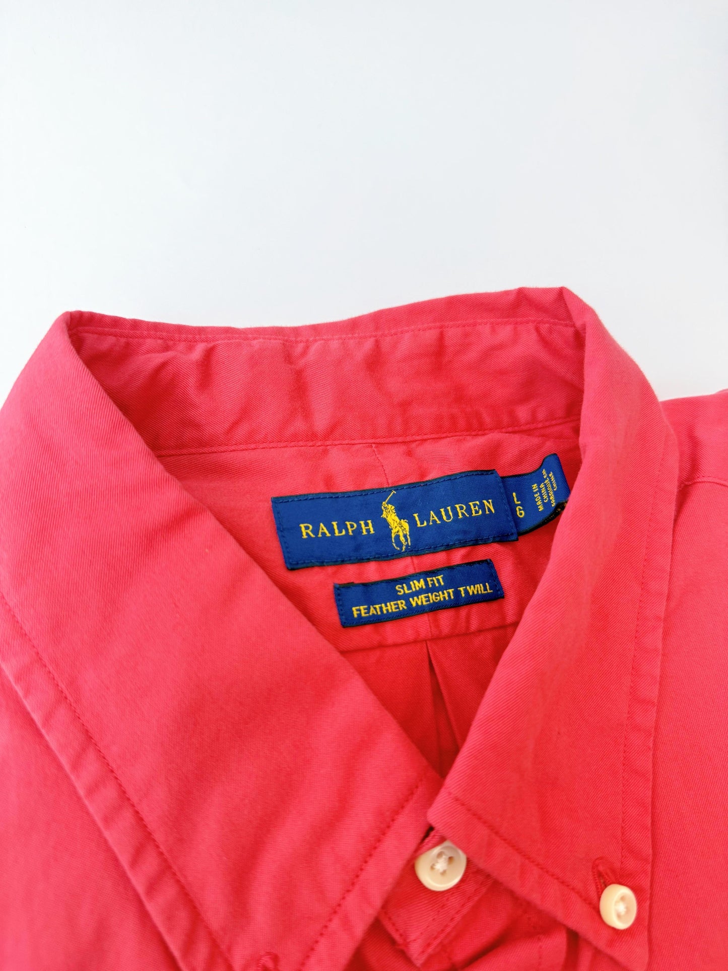 Camisa Polo R.L hombre Algodón Roja Slim Fit