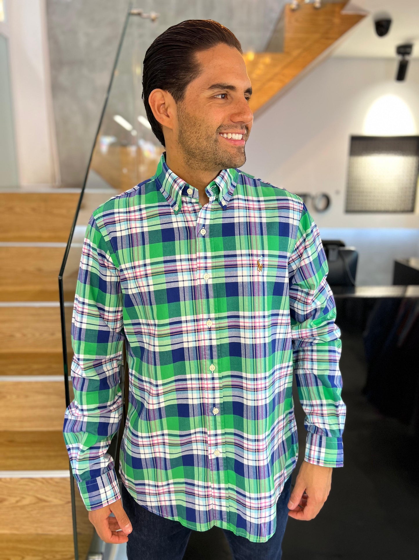 Camisa Polo R.L hombre Oxford