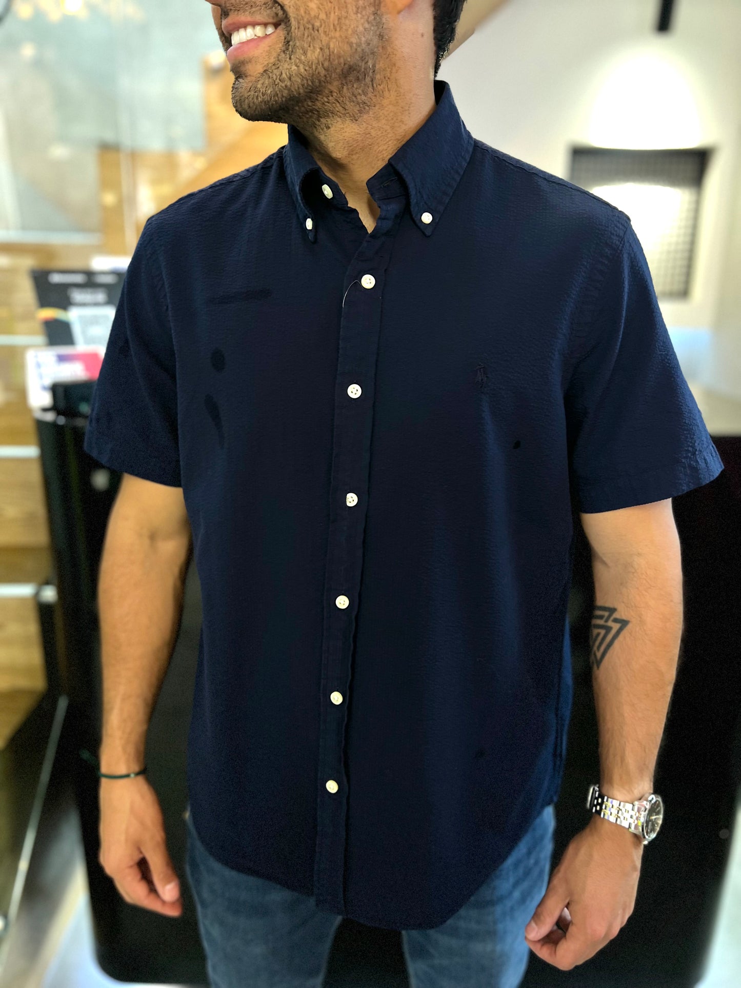 Camisa Polo R.L hombre Manga Corta Galleta