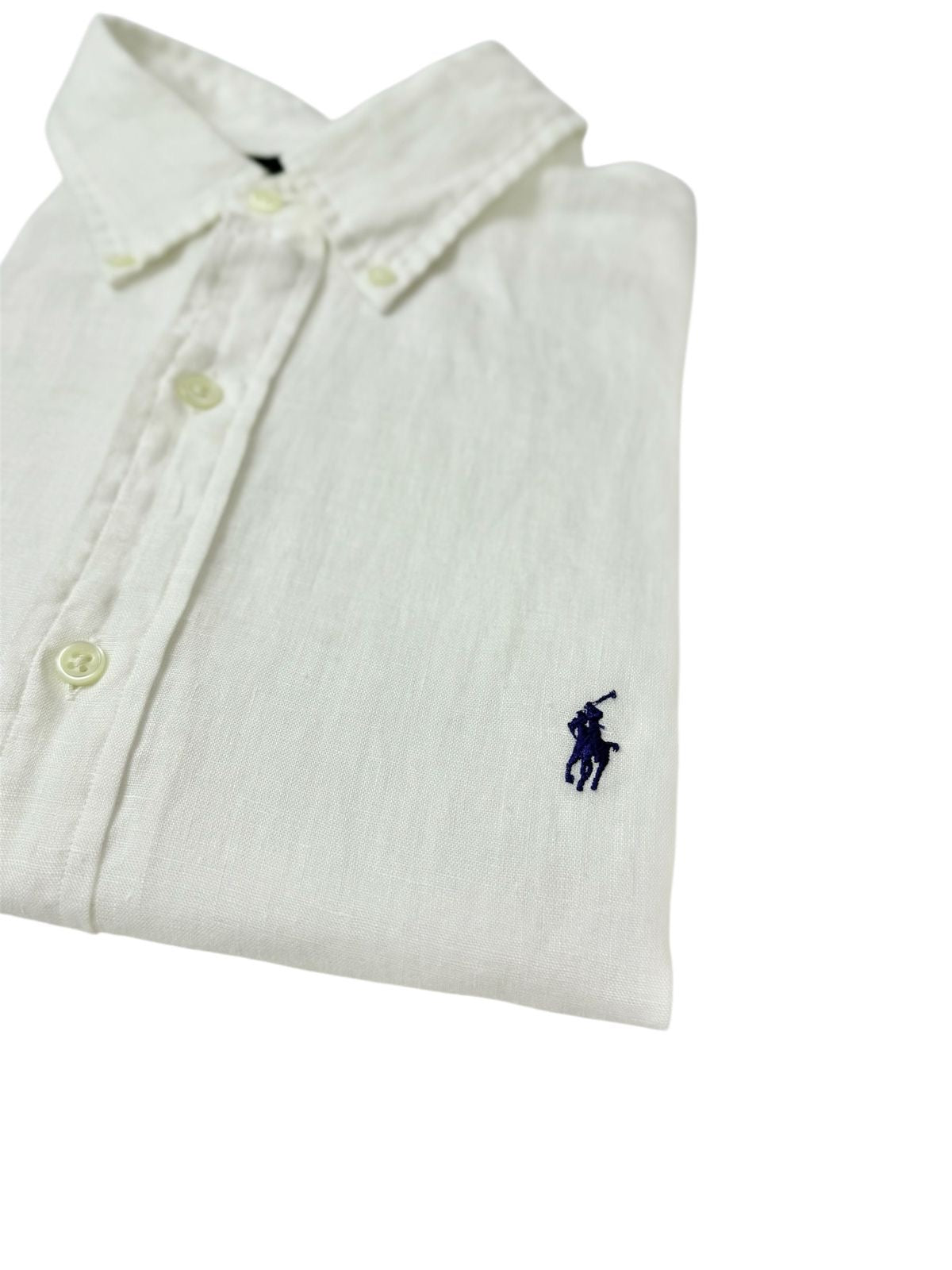 Camisa Polo R.L hombre Manga Corta Lino