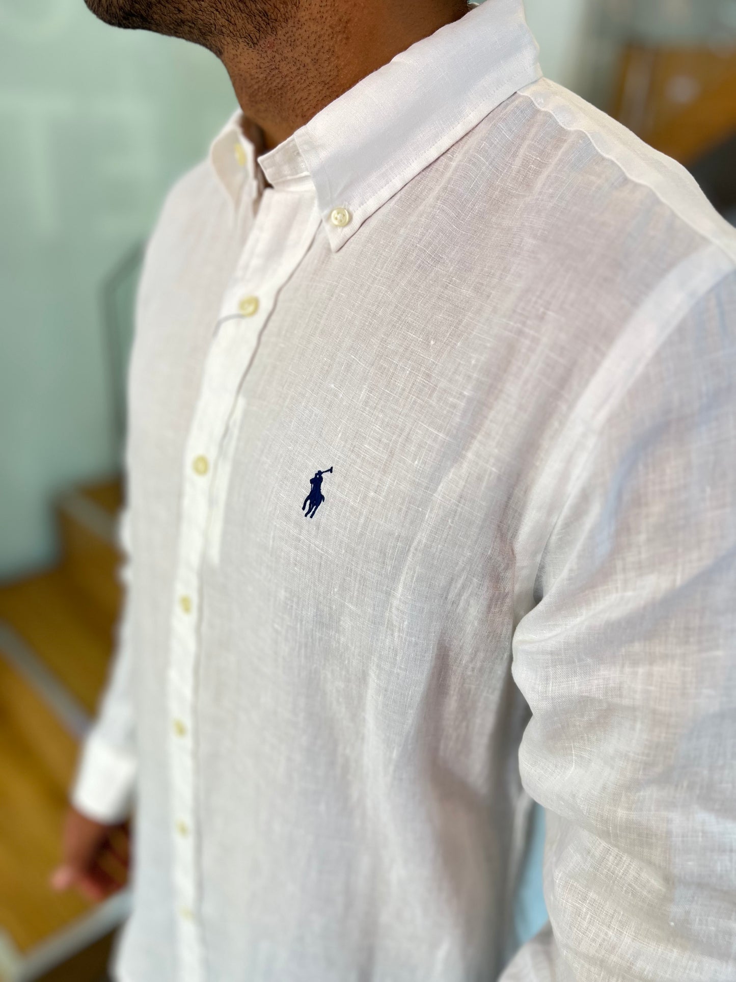 Camisa Polo R.L hombre Lino
