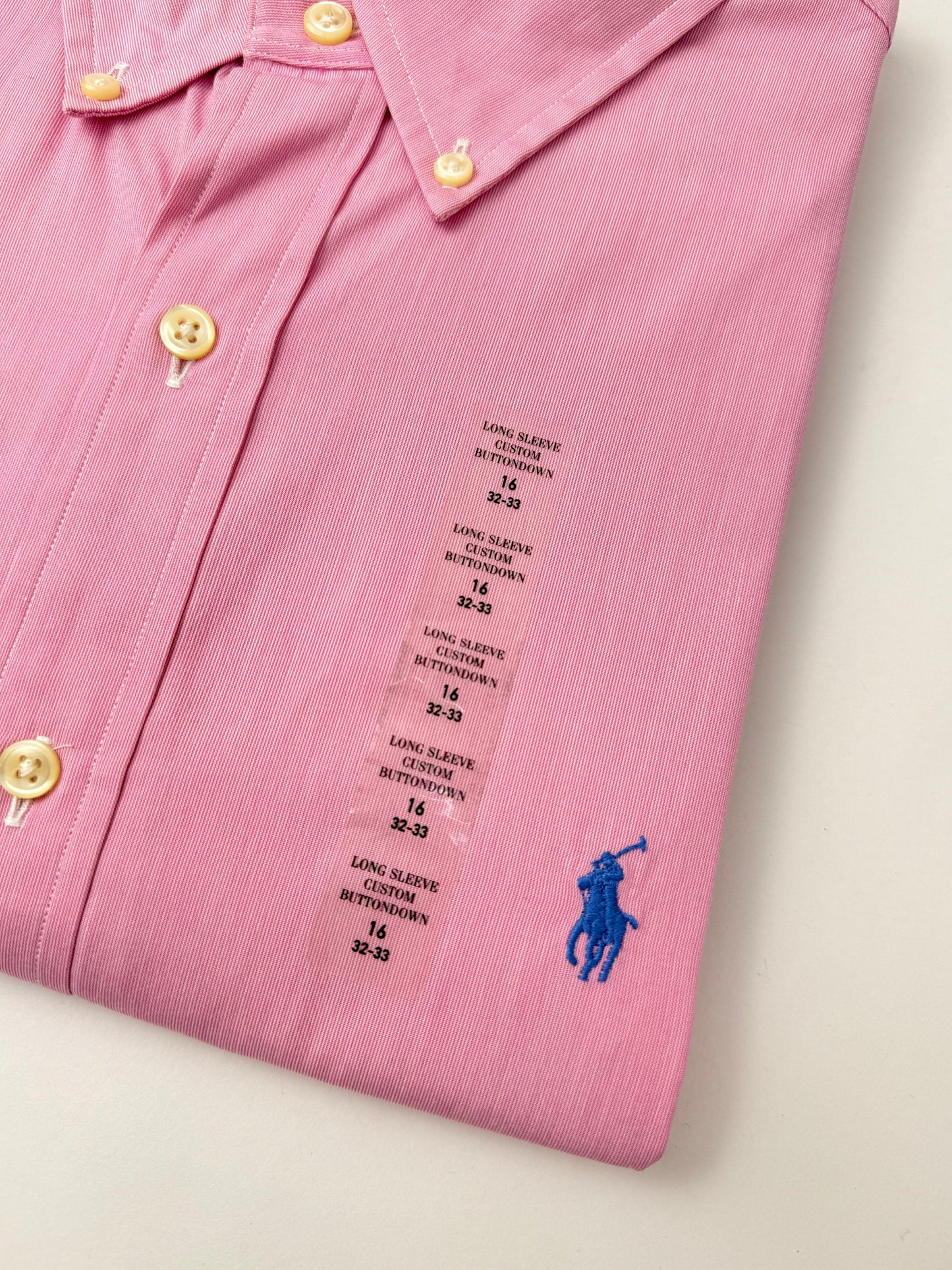 Camisa Polo R.L hombre Algodón Custom Fit Rosada