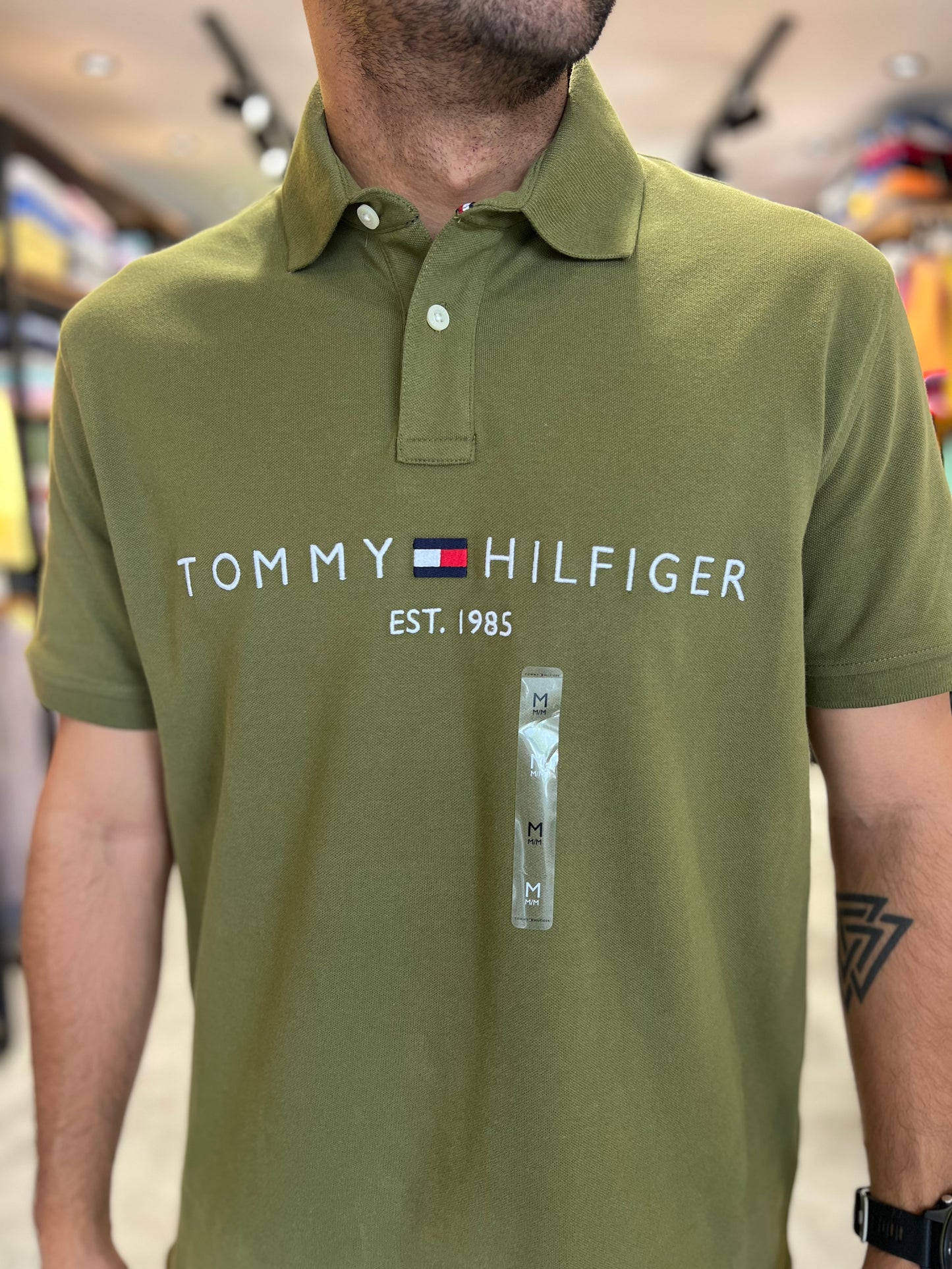 Polo Tommy Hilfiger Hombre Verde