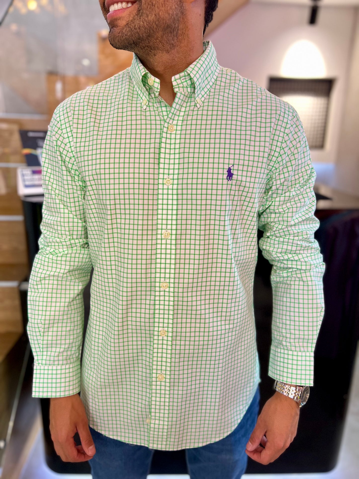 Camisa Polo R.L hombre Algodón Slim Fit