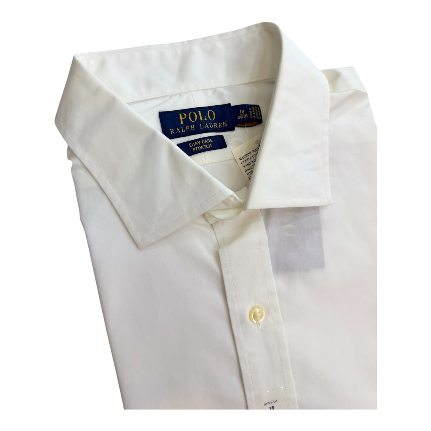 Camisa Polo R.L hombre Algodón Blanca Caballo Azul