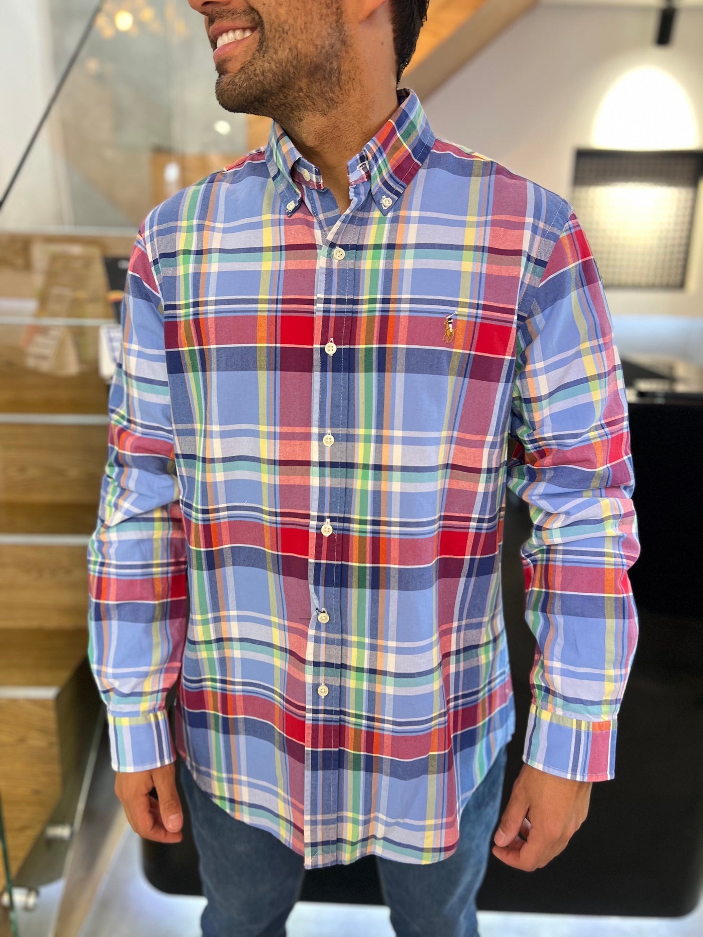 Camisa Polo R.L hombre Oxford