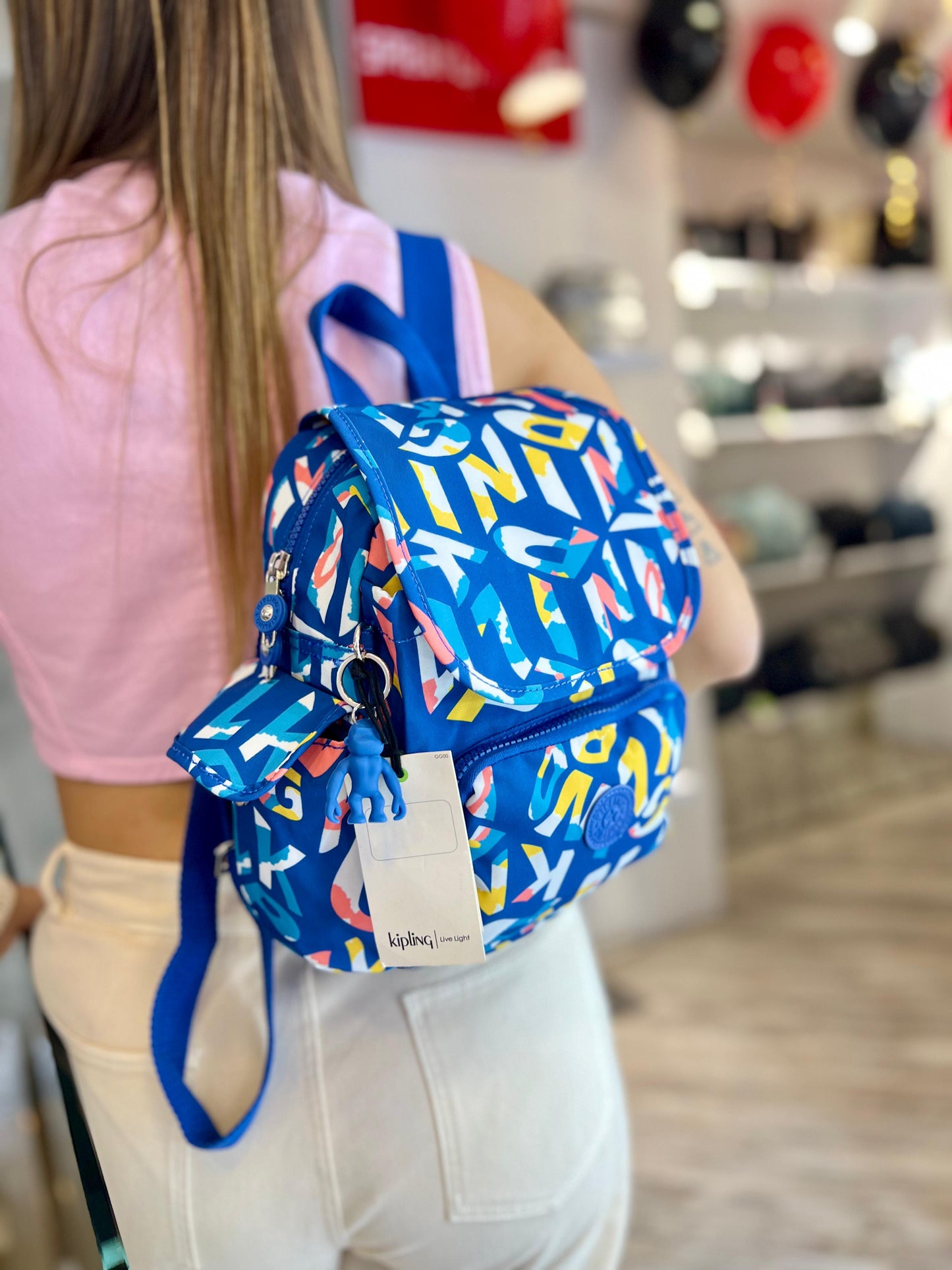 Morral Talla S City Pack Azul Estampado