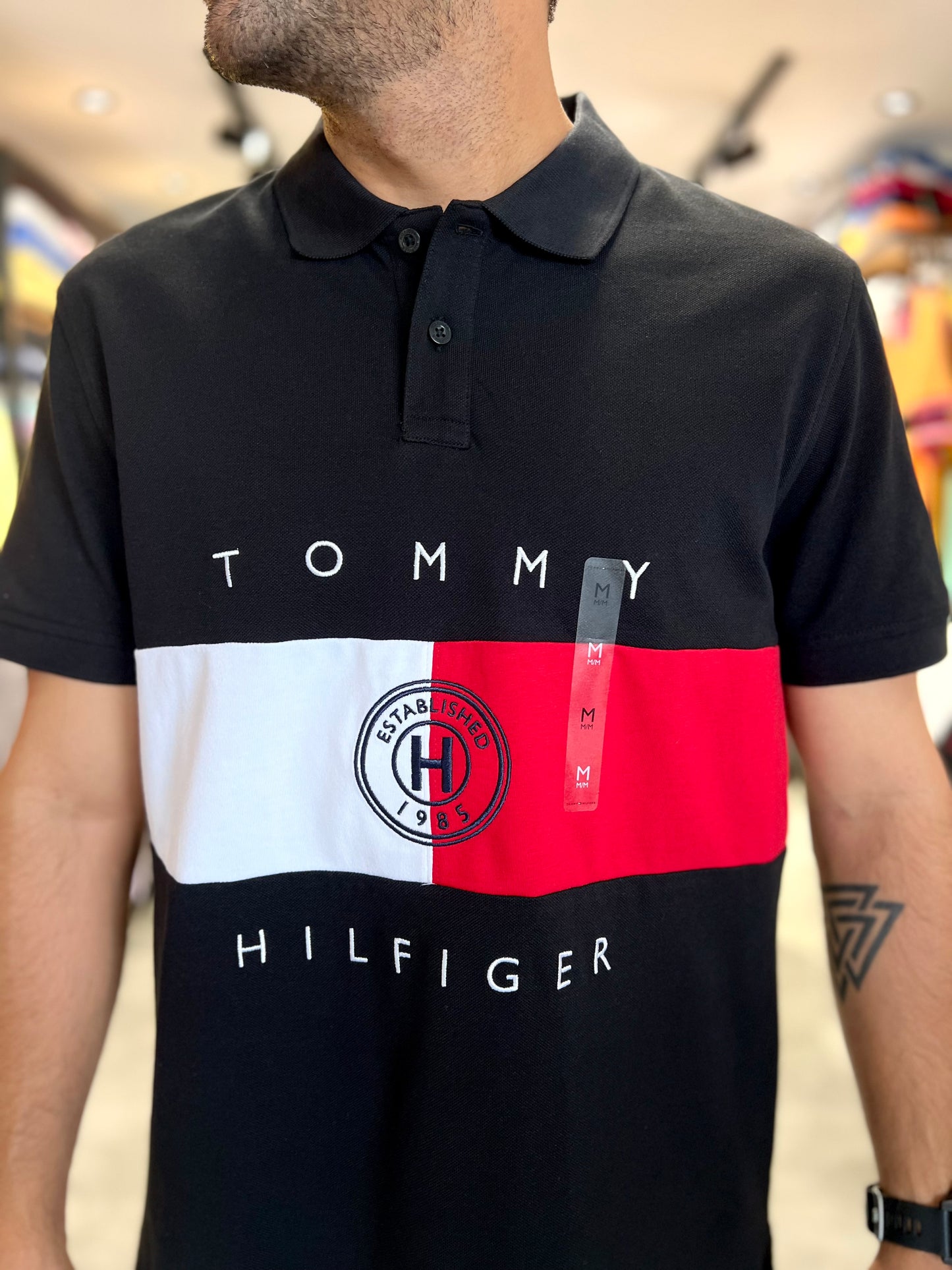 Polo Tommy Hilfiger Hombre Negro