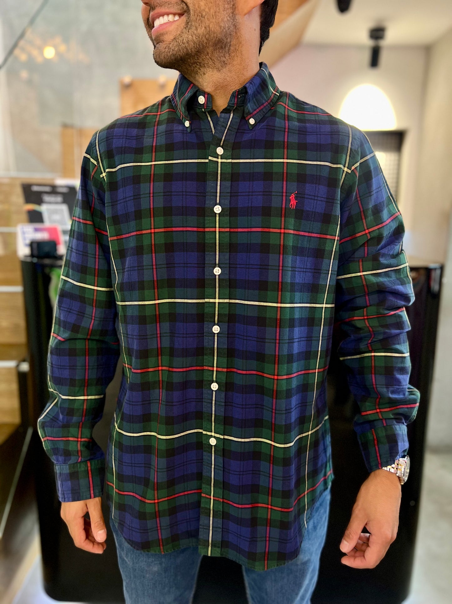 Camisa Polo R.L hombre Oxford