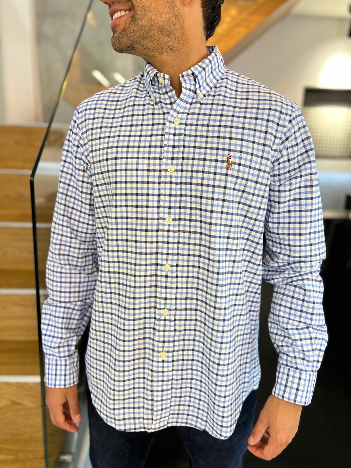 Camisa Polo R.L hombre Oxford