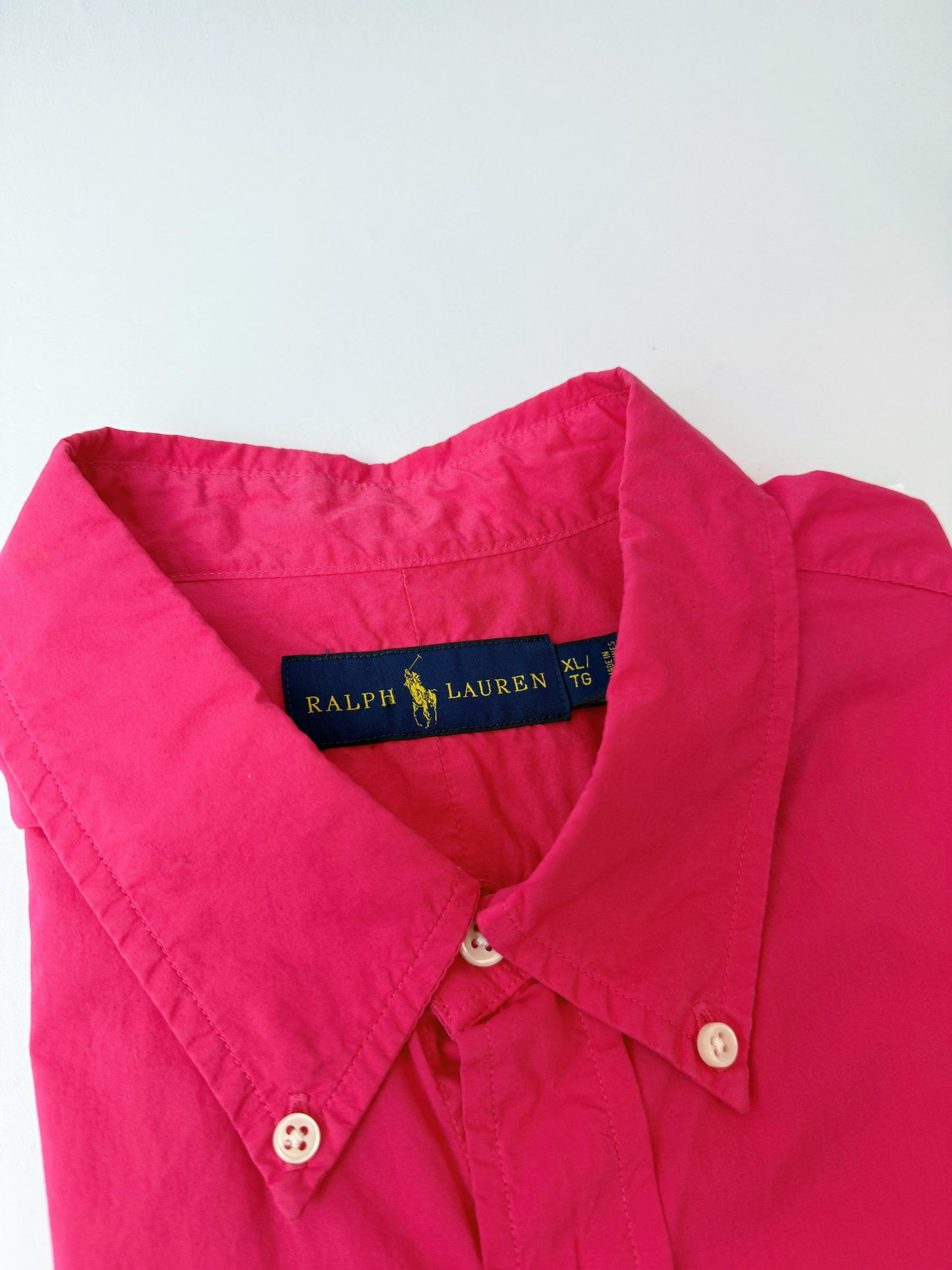 Camisa Polo R.L hombre Algodón Fuscia