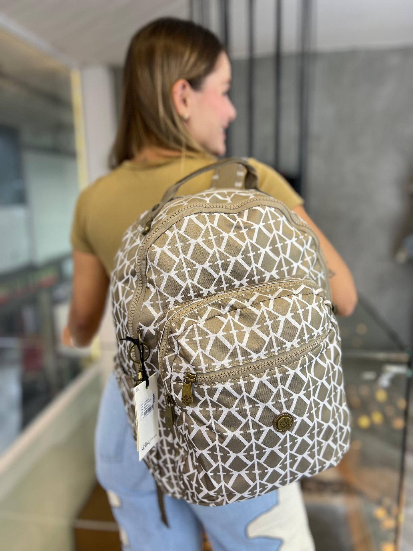 Morral Talla L Dorado Estampado