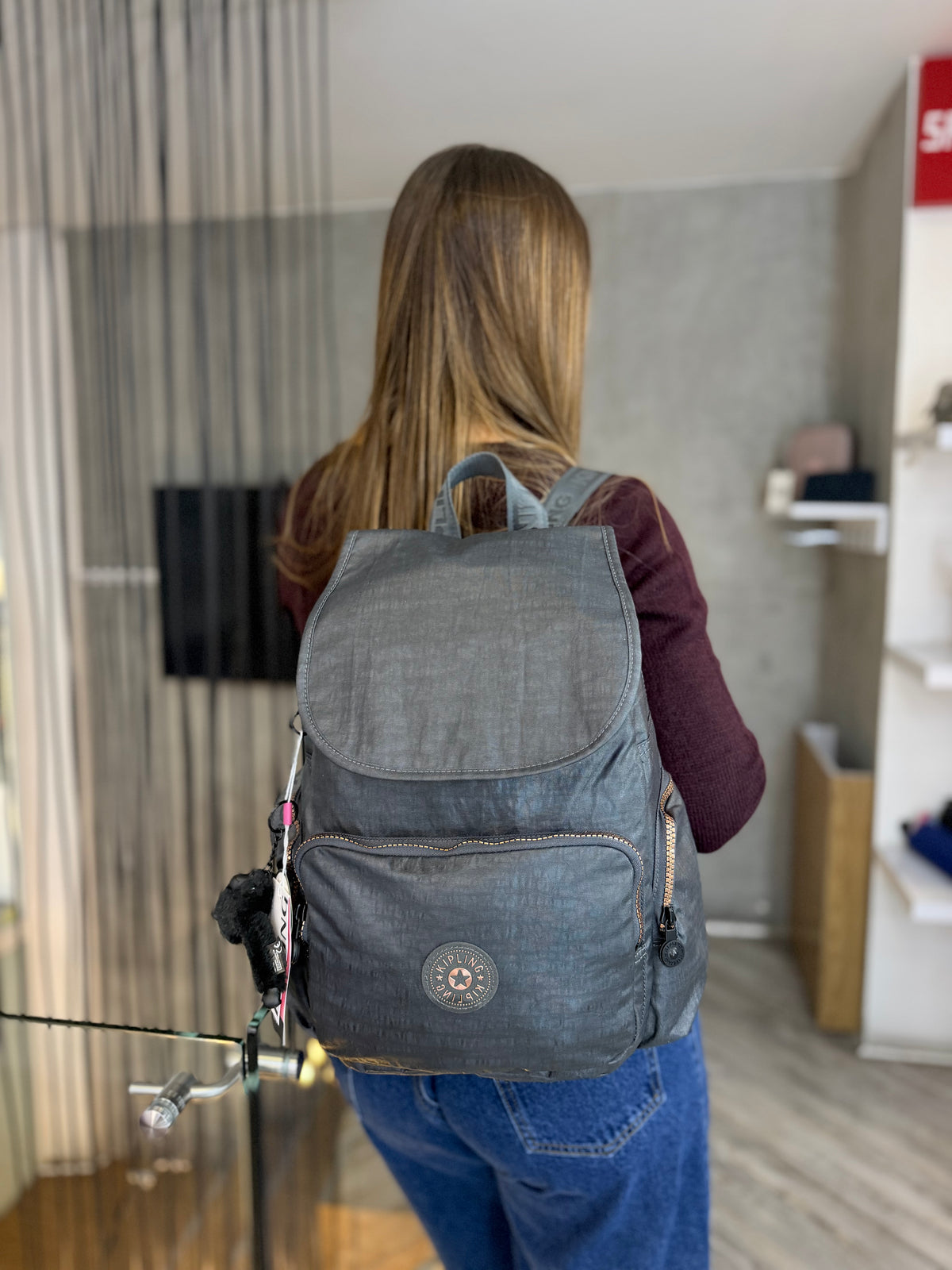 Morral City Pack Talla M Gris Metalizado