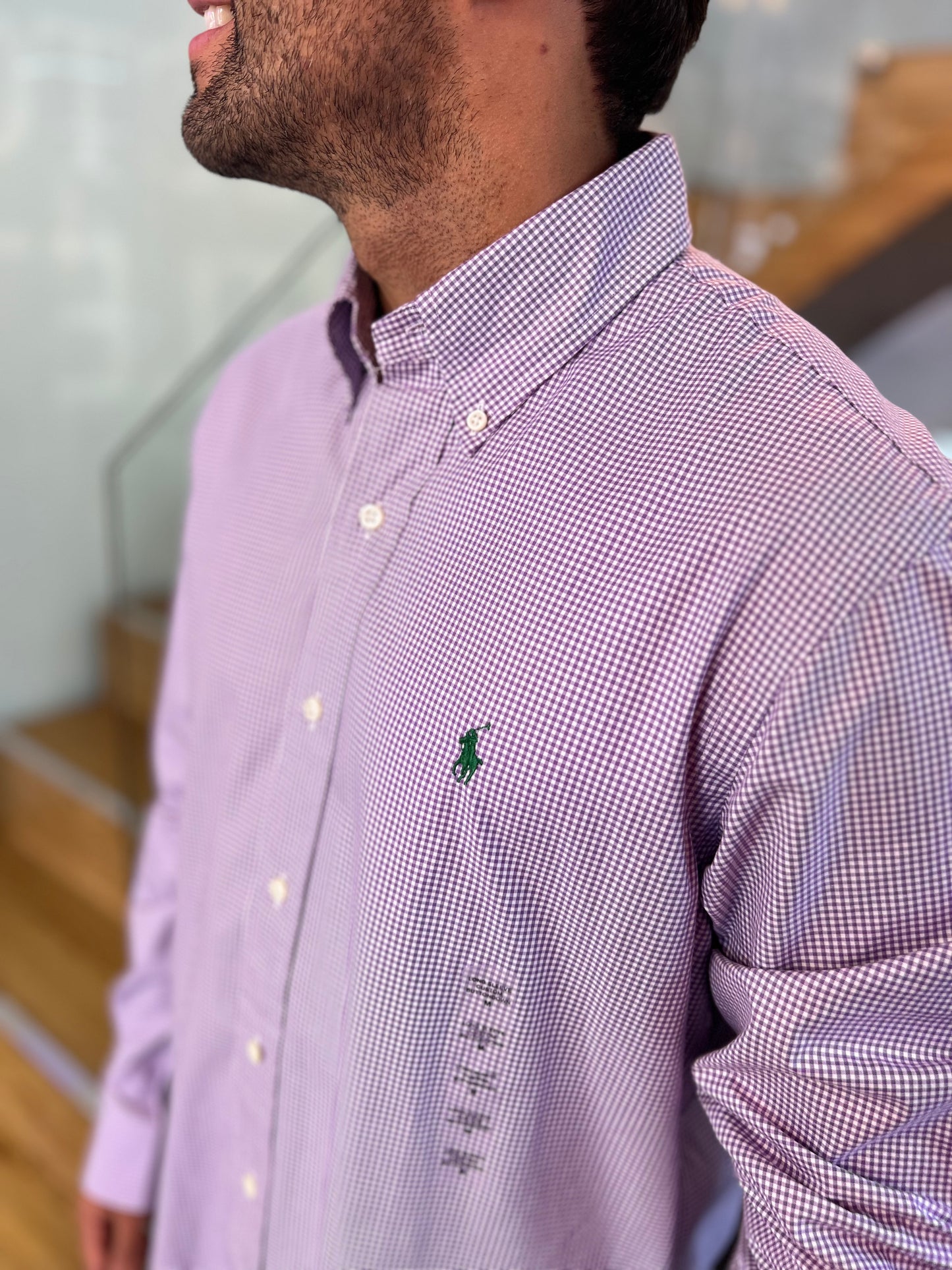 Camisa Polo R.L hombre Algodón Custom Fit
