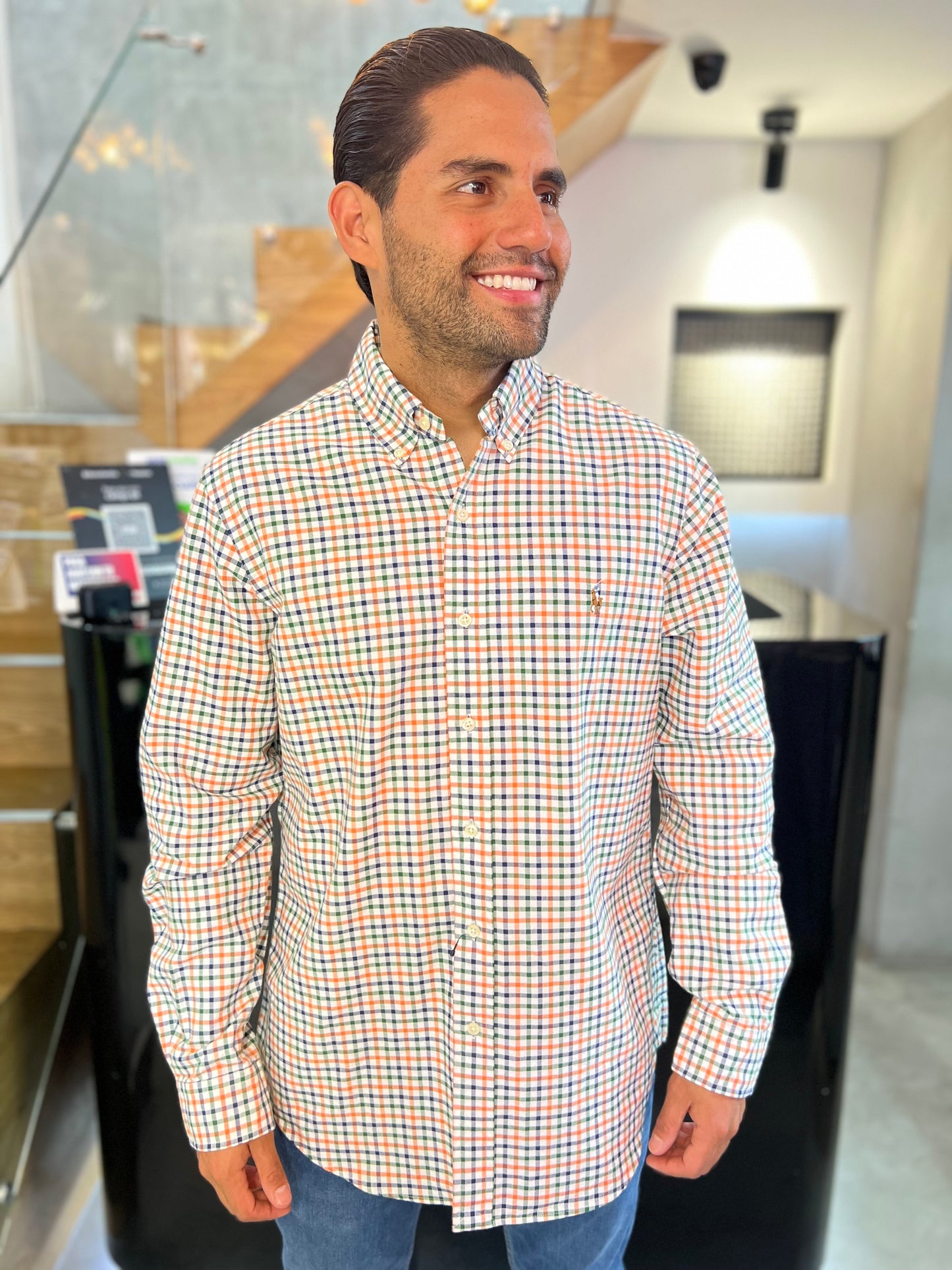Camisa Polo R.L hombre Oxford