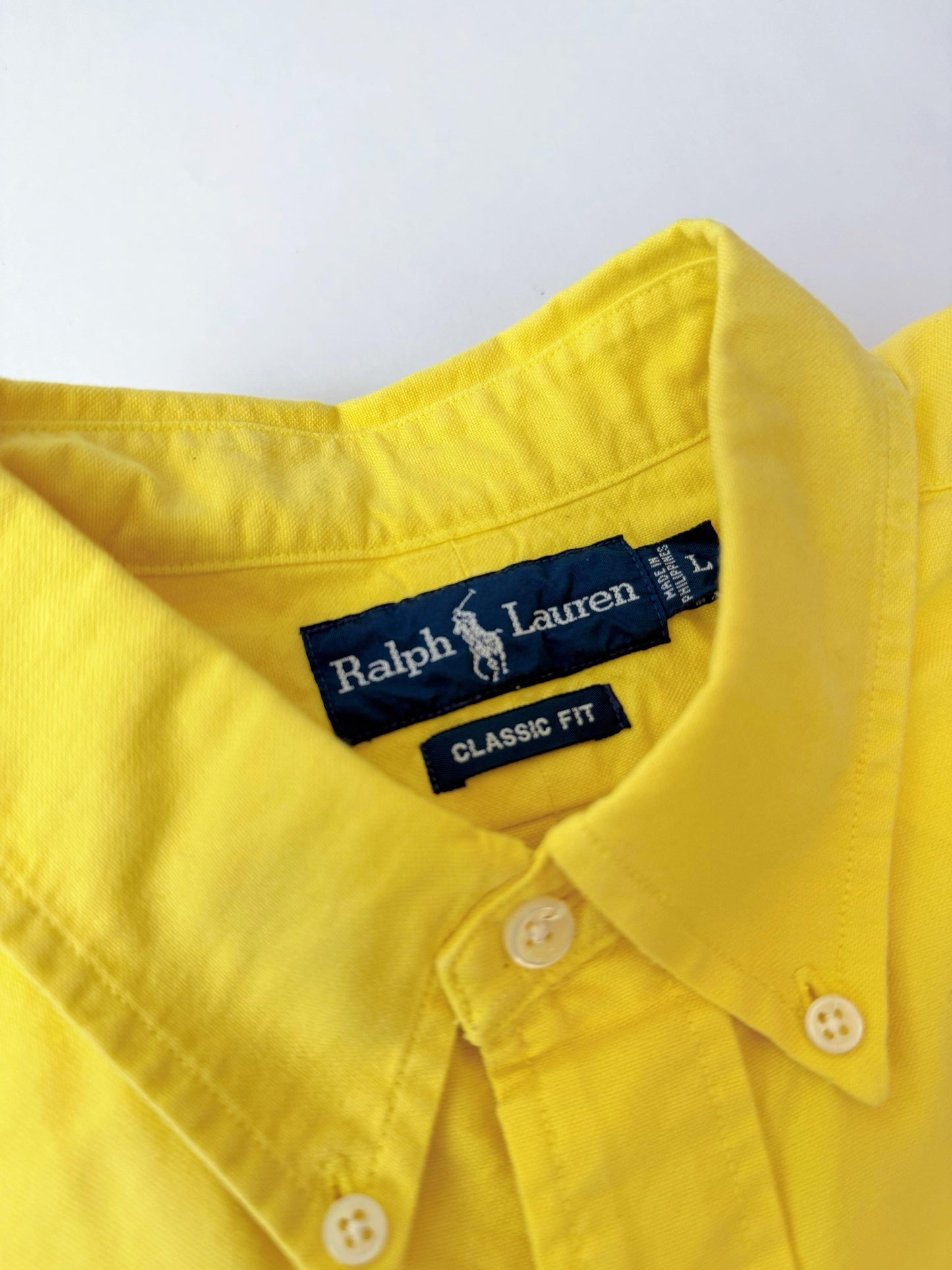 Camisa Polo R.L hombre Oxford Amarilla
