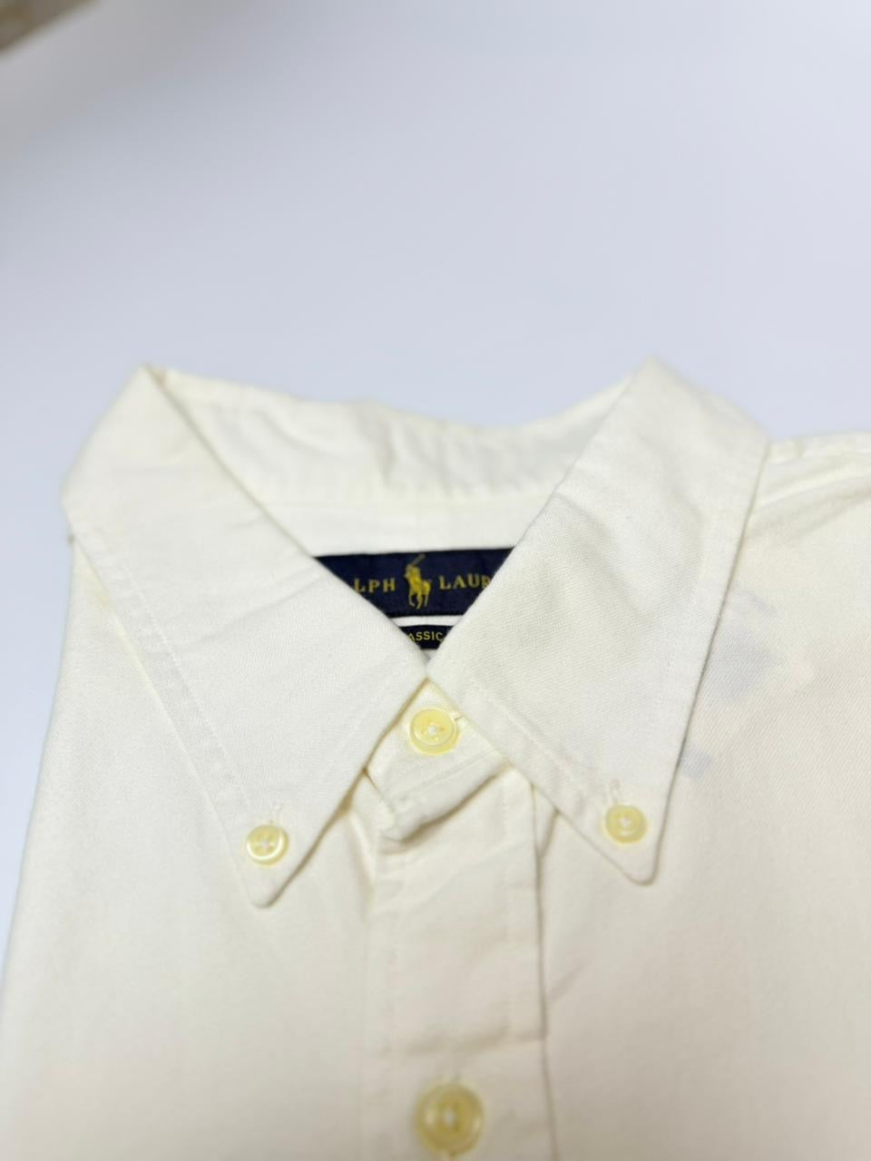Camisa Polo R.L hombre Oxford Blanca Caballo Multicolor