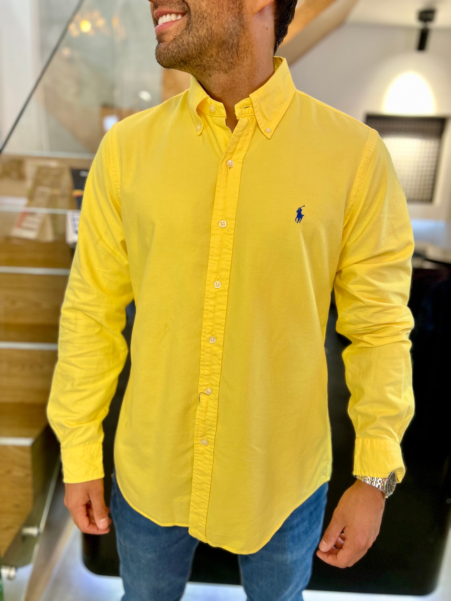 Camisa Polo R.L hombre Oxford