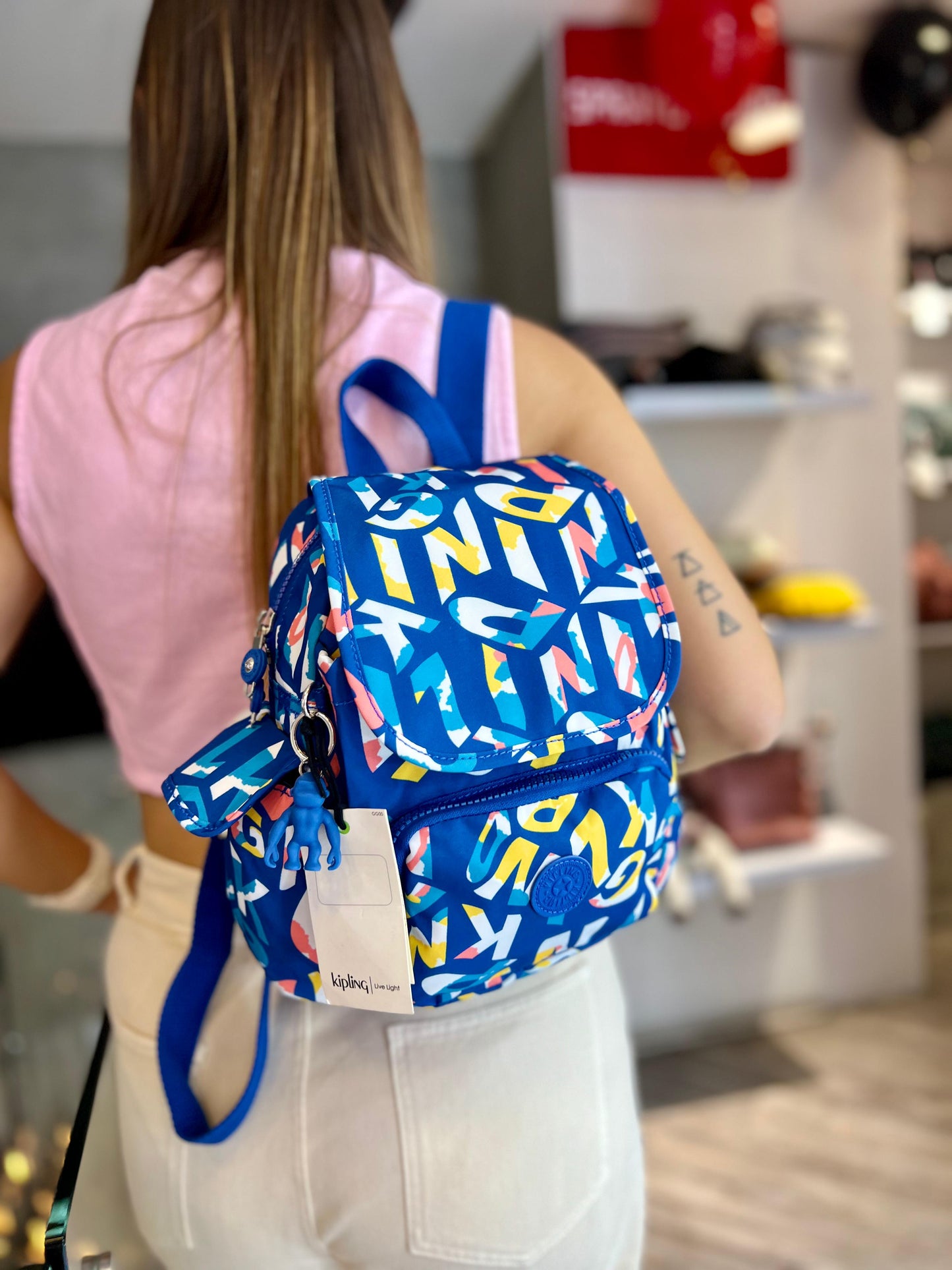 Morral Talla S City Pack Azul Estampado