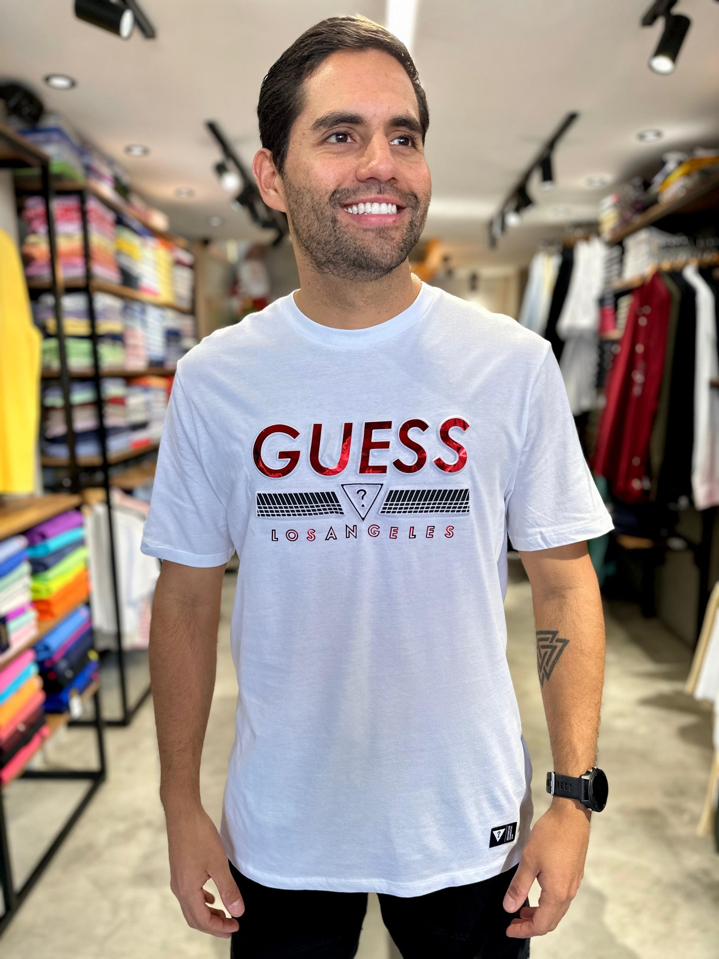 Camiseta Guess Hombre Blanco