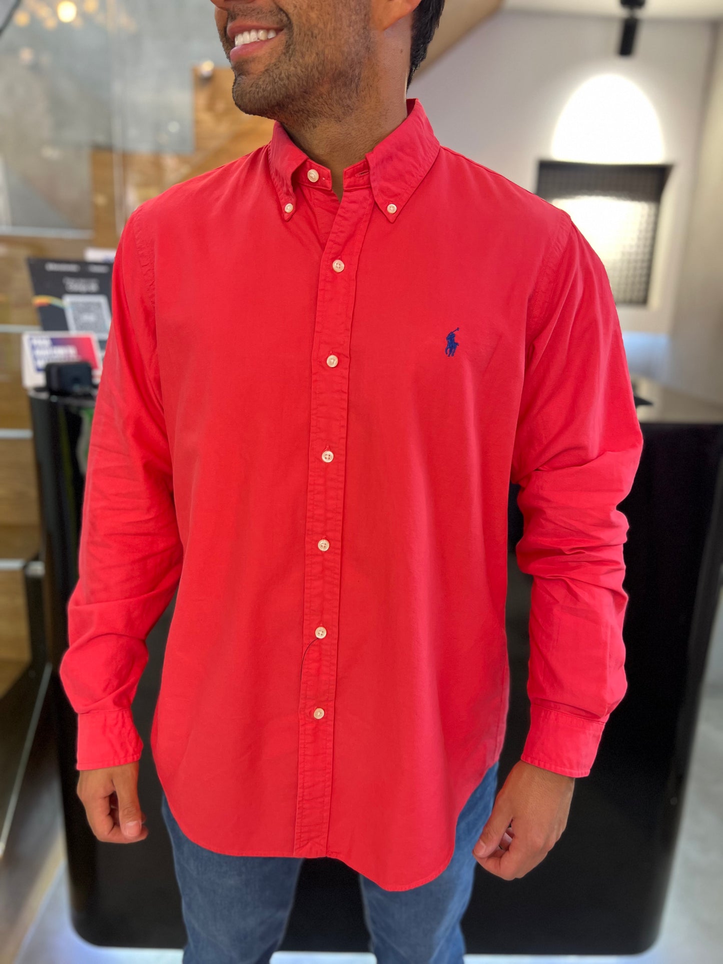 Camisa Polo R.L hombre Oxford