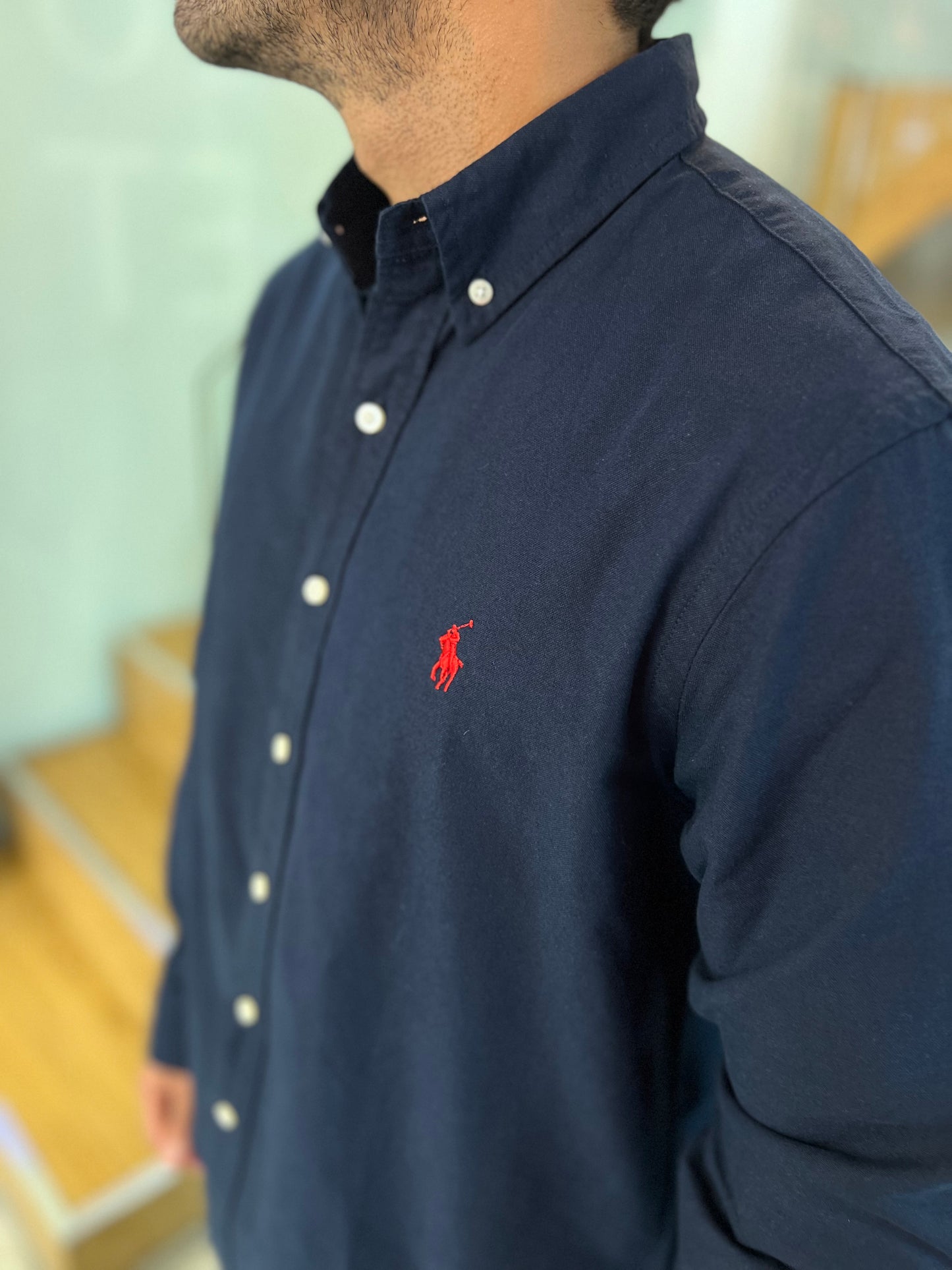 Camisa Polo R.L hombre Oxford Custom Fit