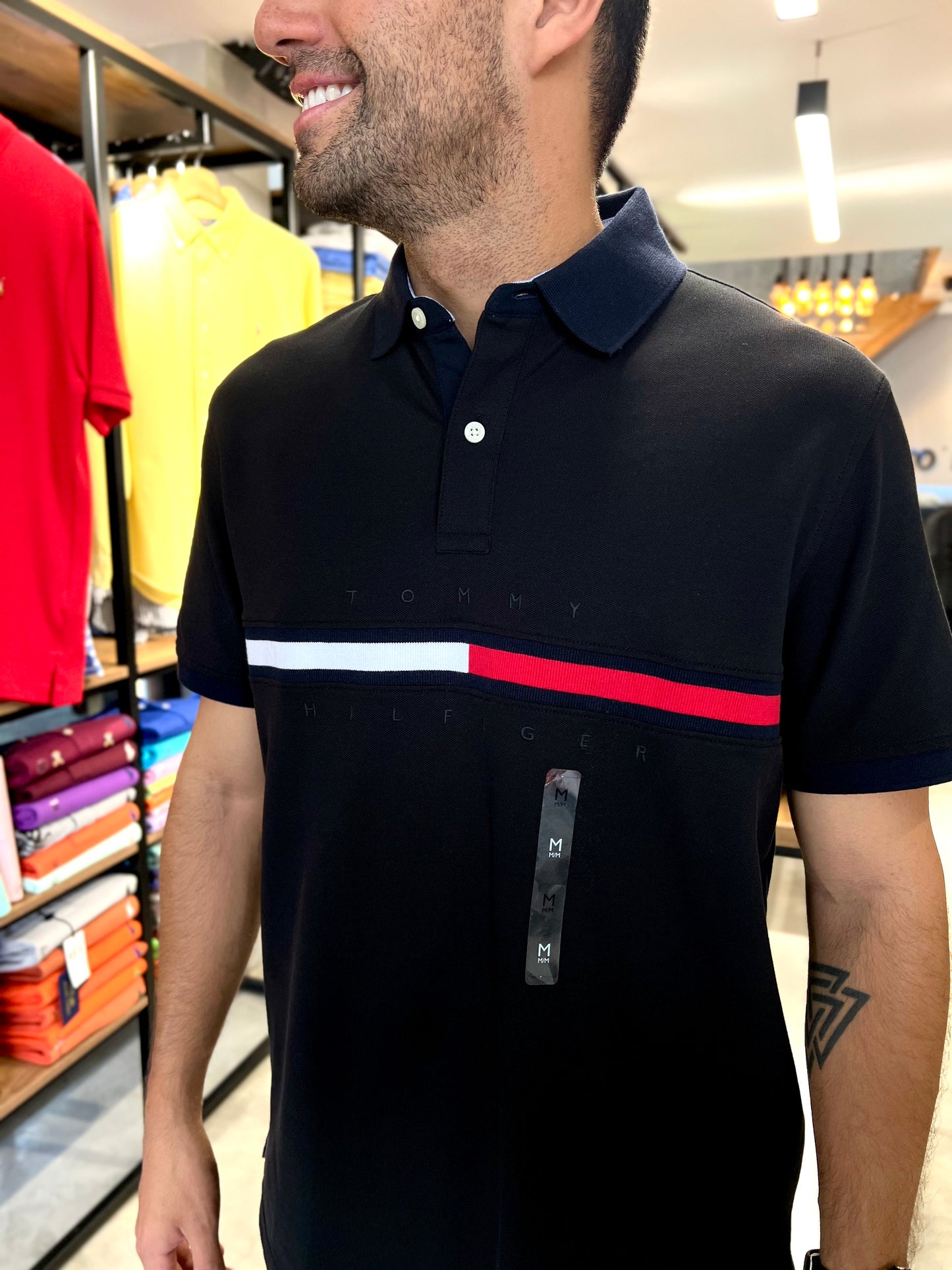 Polo Tommy Hilfiger Hombre Negro