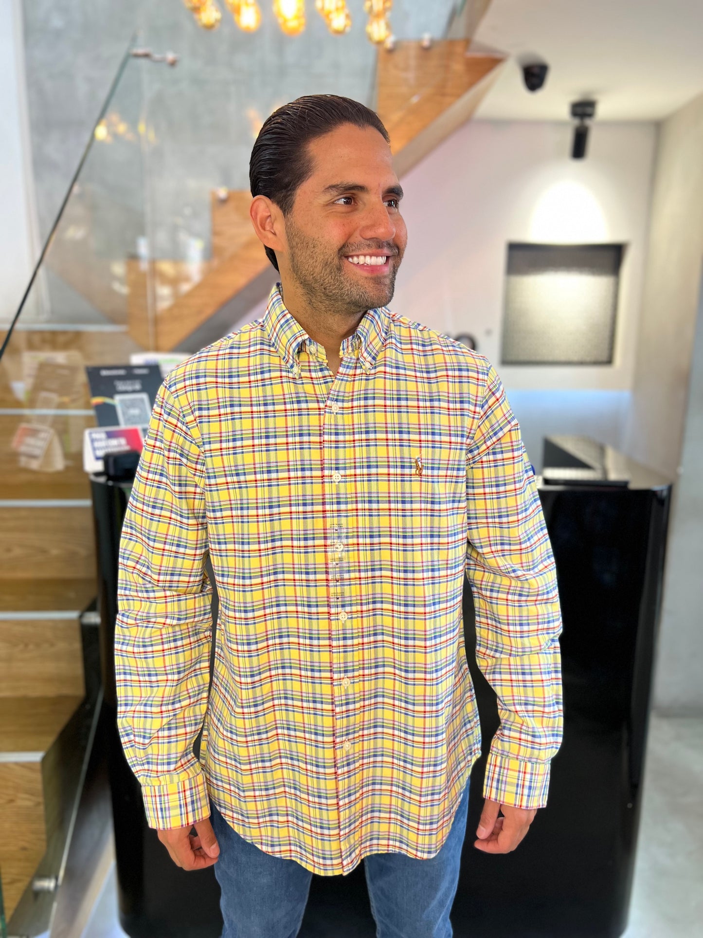 Camisa Polo R.L hombre Oxford