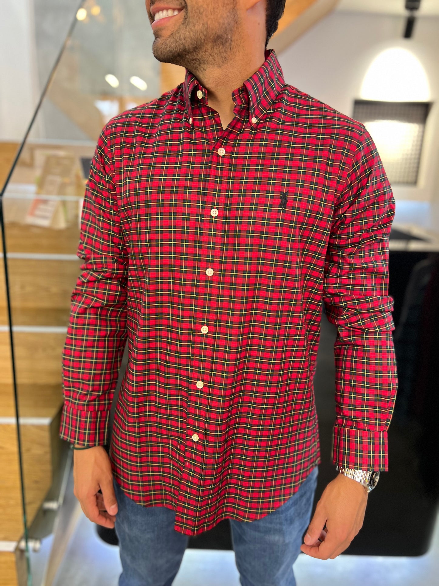 Camisa Polo R.L hombre Algodón