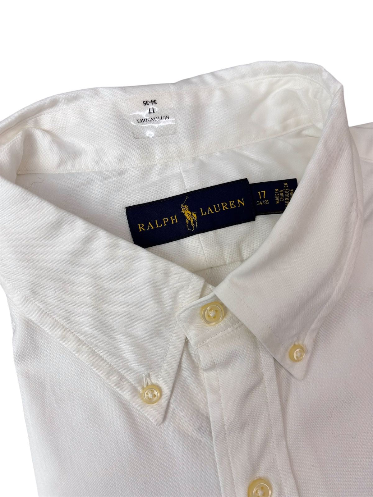Camisa Polo R.L hombre Algodón Blanca