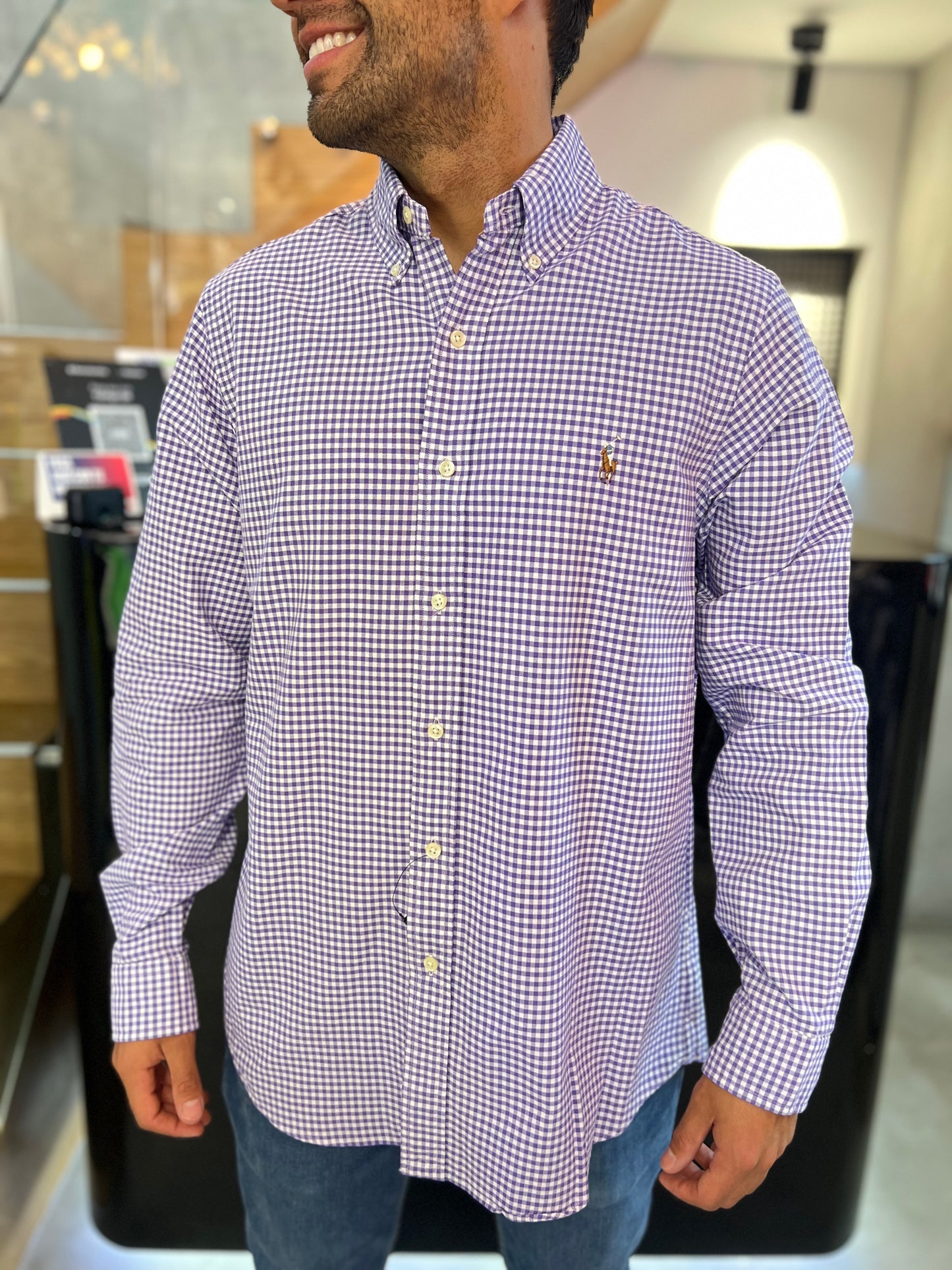 Camisa Polo R.L hombre Oxford