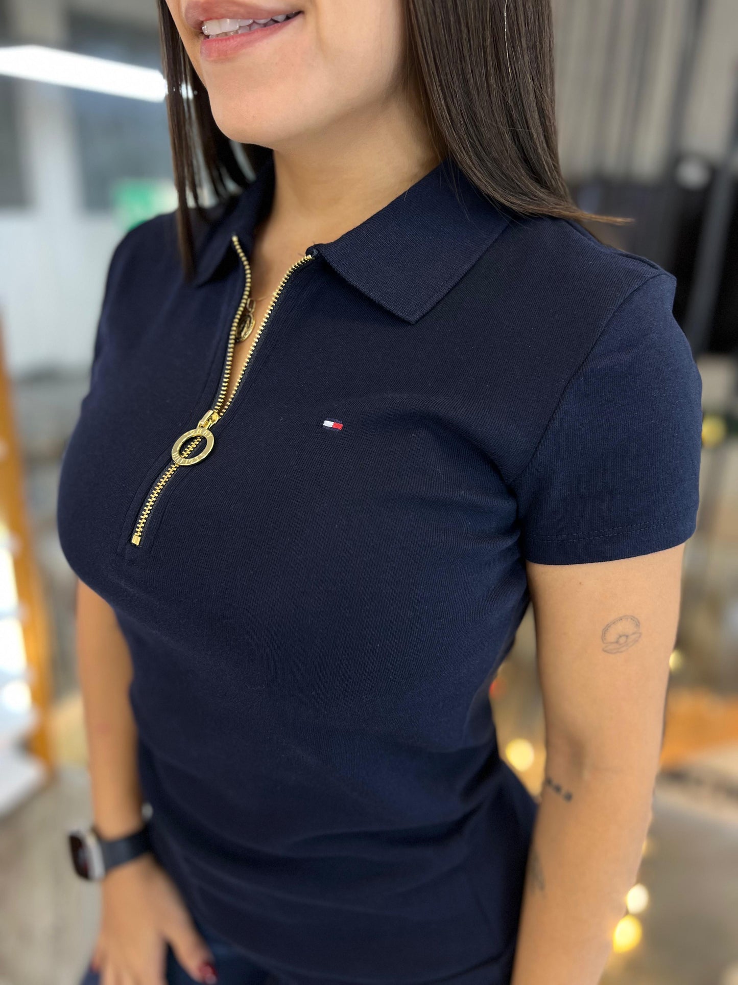 Polo Tommy Hilfiger Mujer Azul
