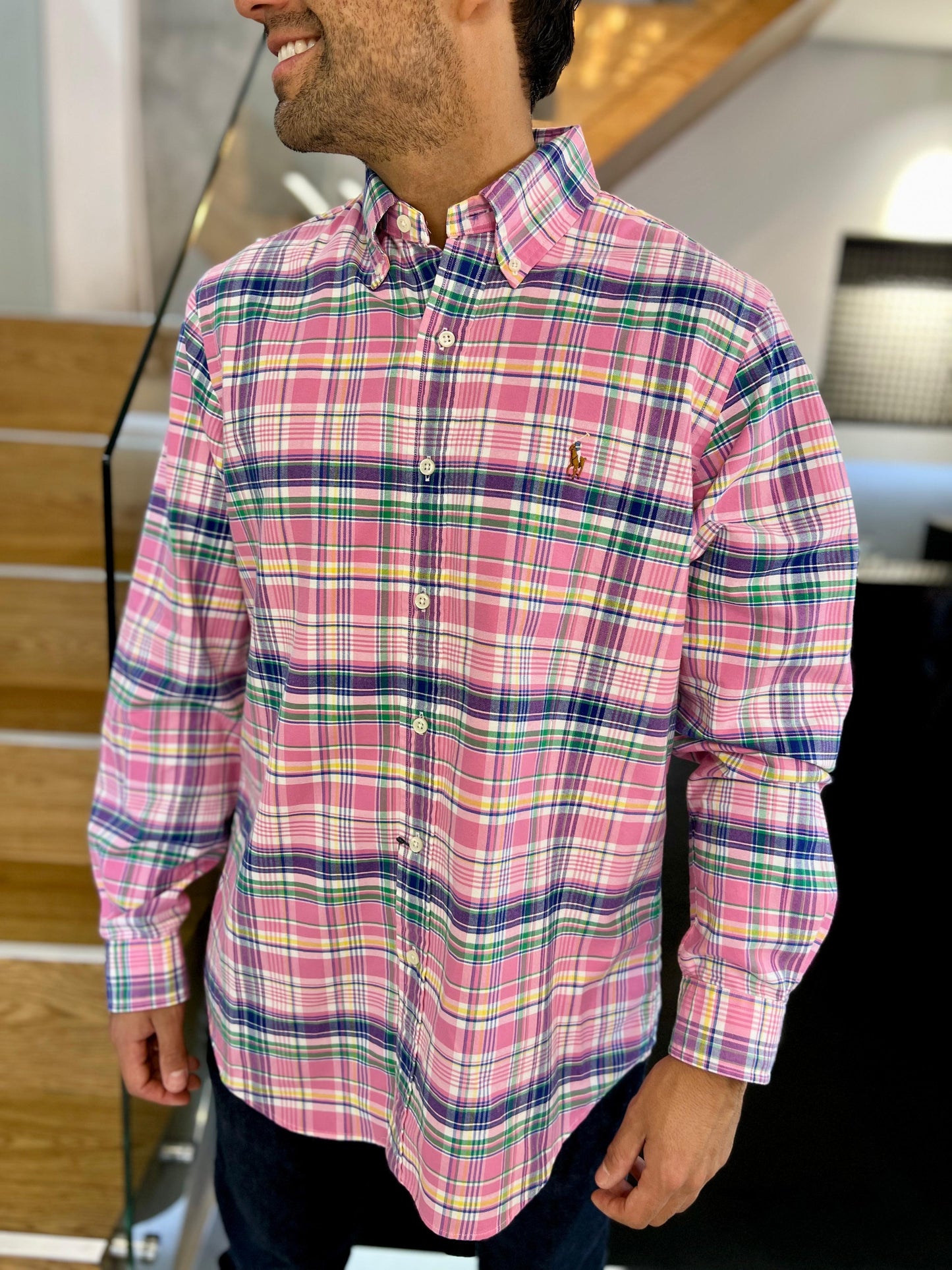 Camisa Polo R.L hombre Oxford