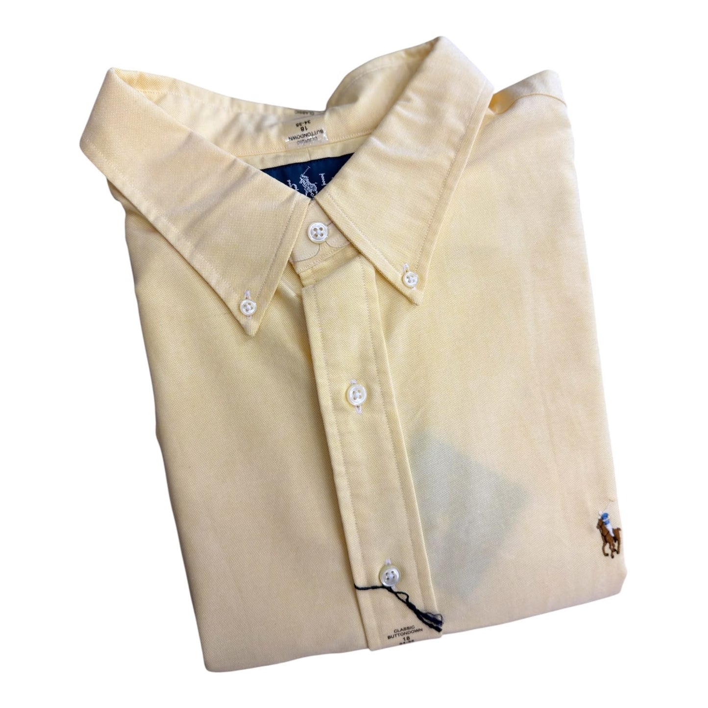 Camisa Polo R.L hombre Oxford Amarilla Caballo Multicolor