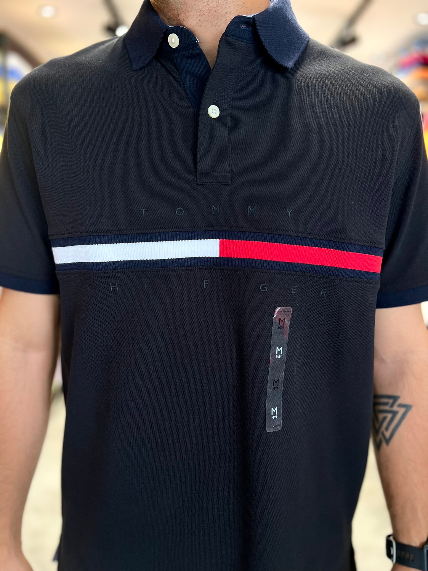 Polo Tommy Hilfiger Hombre Negro