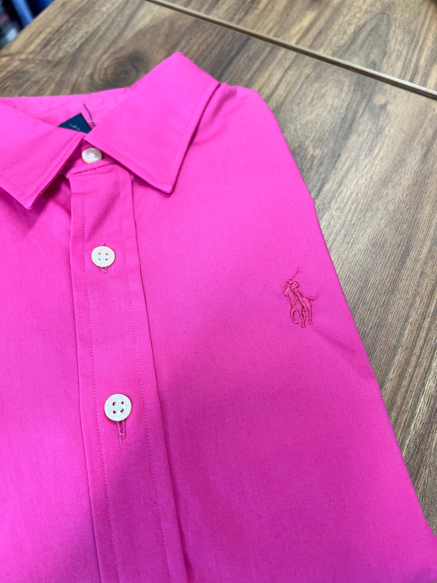 Camisa Polo R.L dama Fuscia