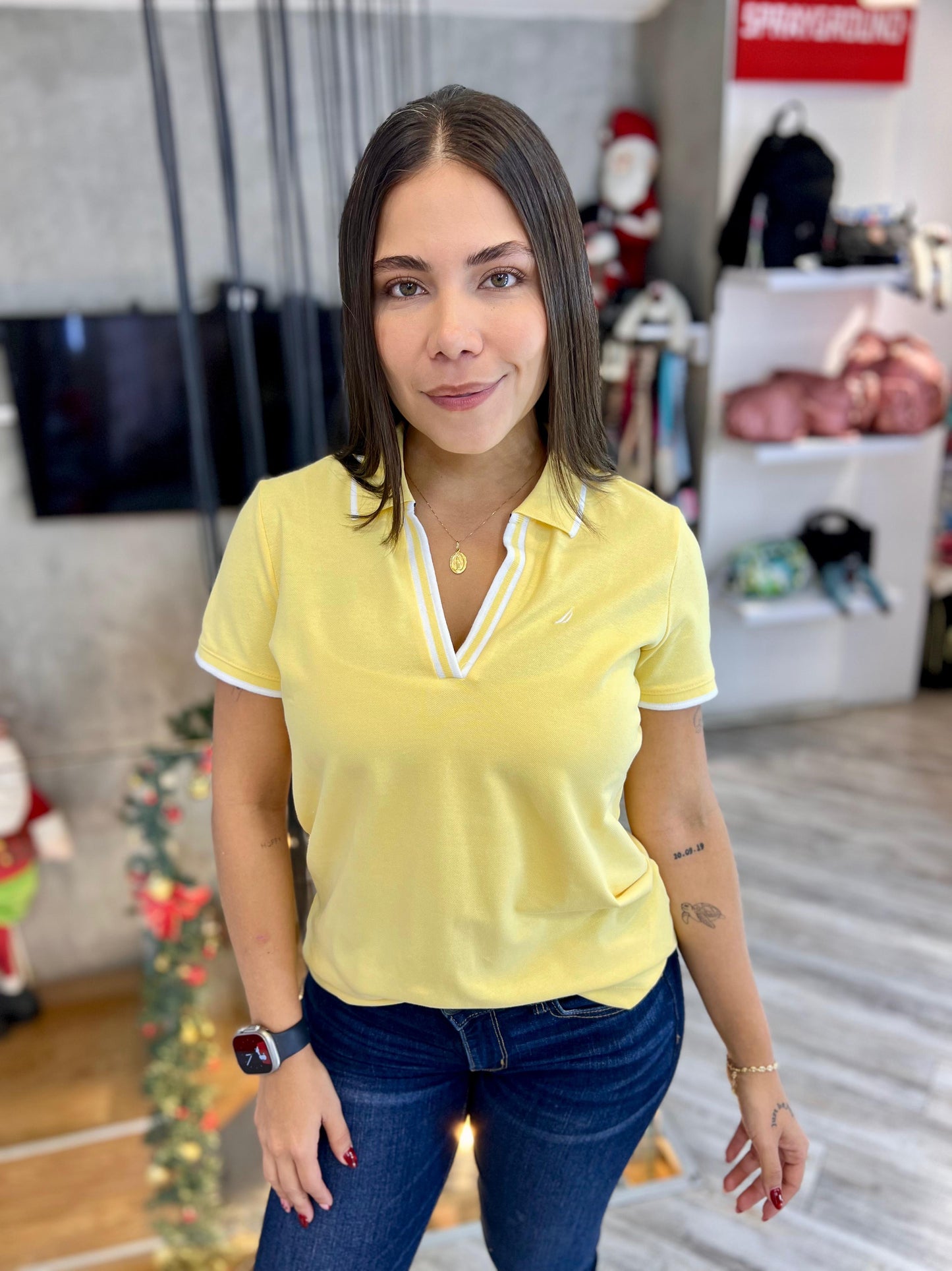 Polo Náutica Mujer Amarillo